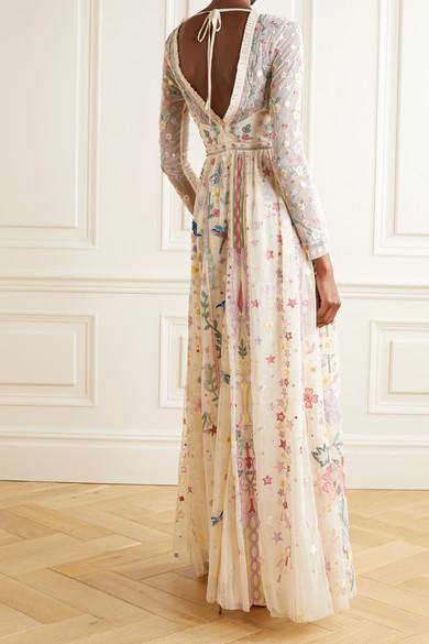 Thread Tulle Elements Long Sleeve Gown 