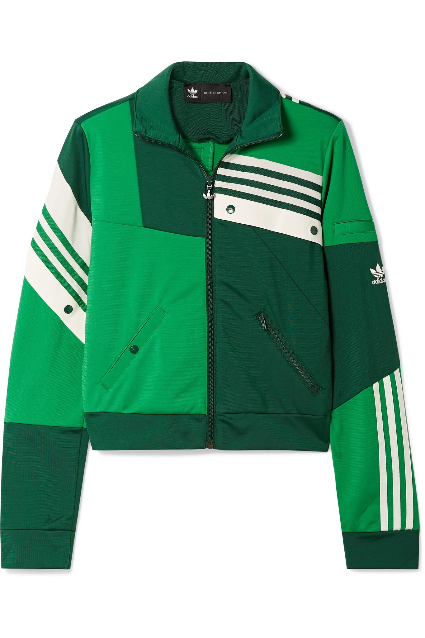 adidas Originals Daniëlle Cathari Snap-embellished Patchwork Jersey Track  Jacket in Green | Lyst Canada