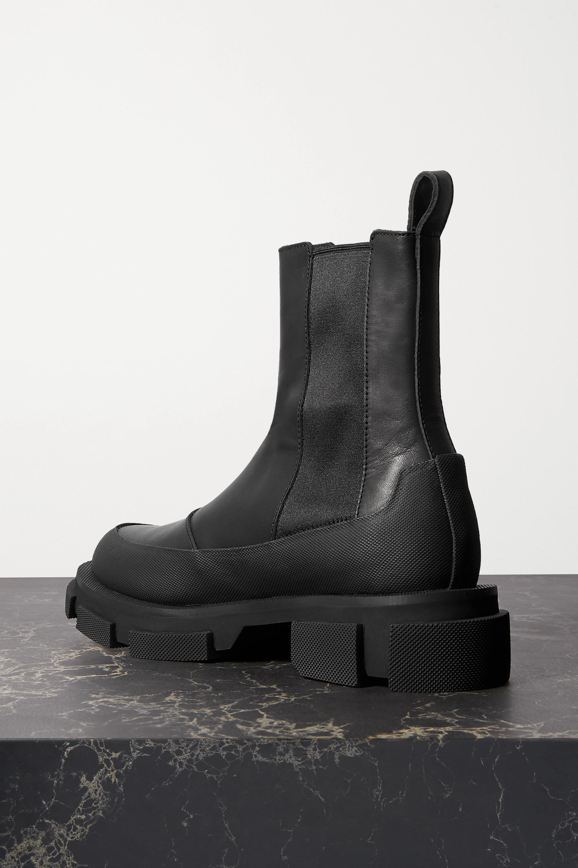 BOTH Paris Gao Rubber-trimmed Leather Platform Chelsea Boots in 