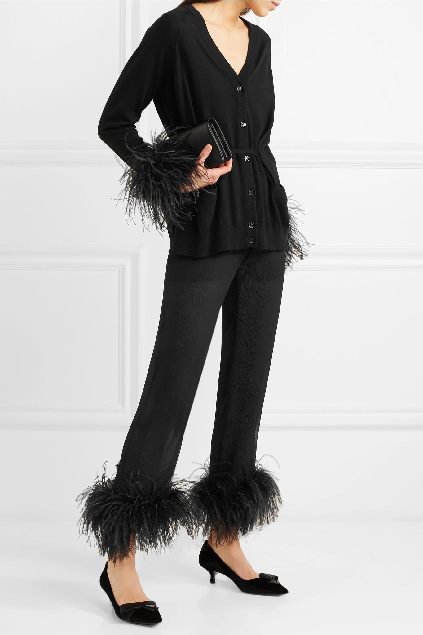 feather pants