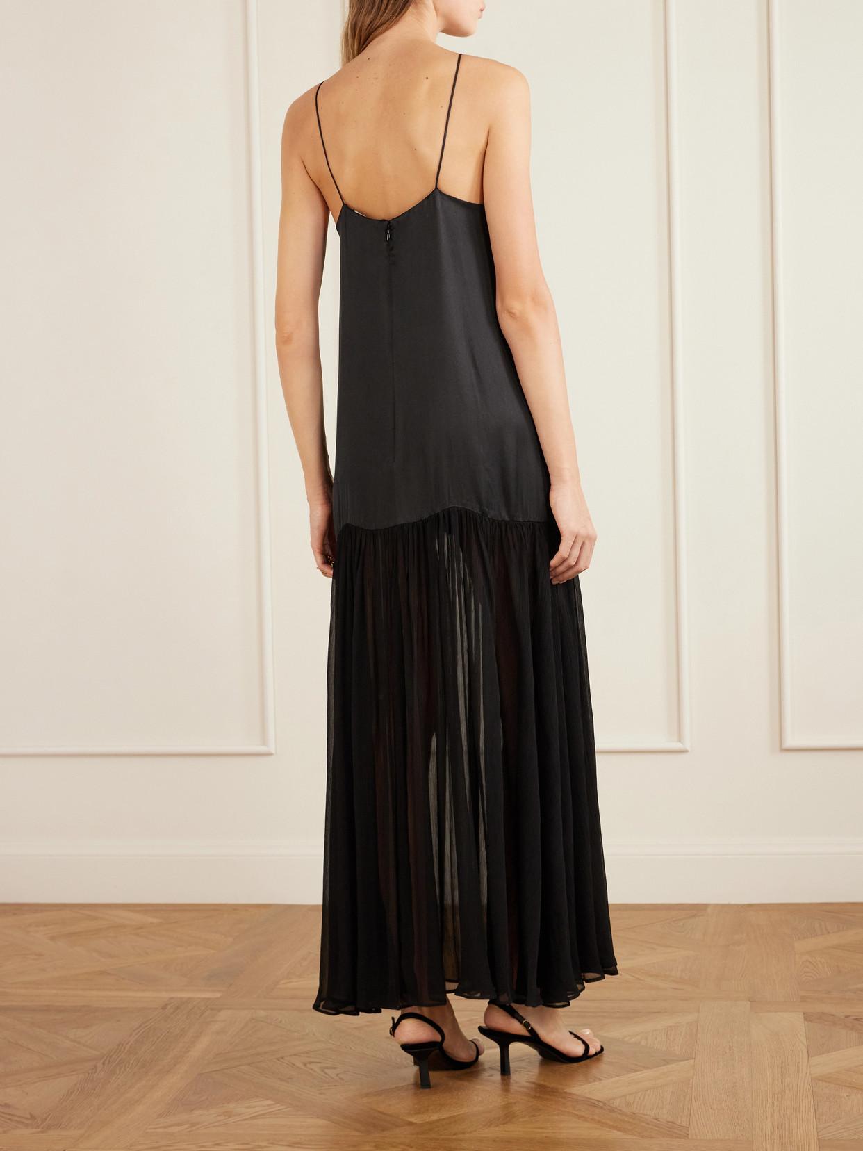 black beaded maxi dress Strap TC_Main Options:Distressed Black where elegance and glamour Donna Karan Asymmetric Snakeskin-Print