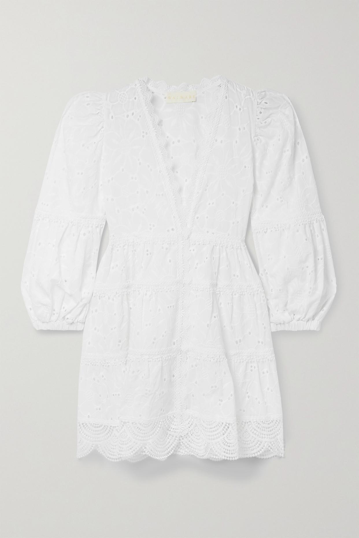 Waimari Pueblito Guipure Lacetrimmed Broderie Anglaise Cottonvoile