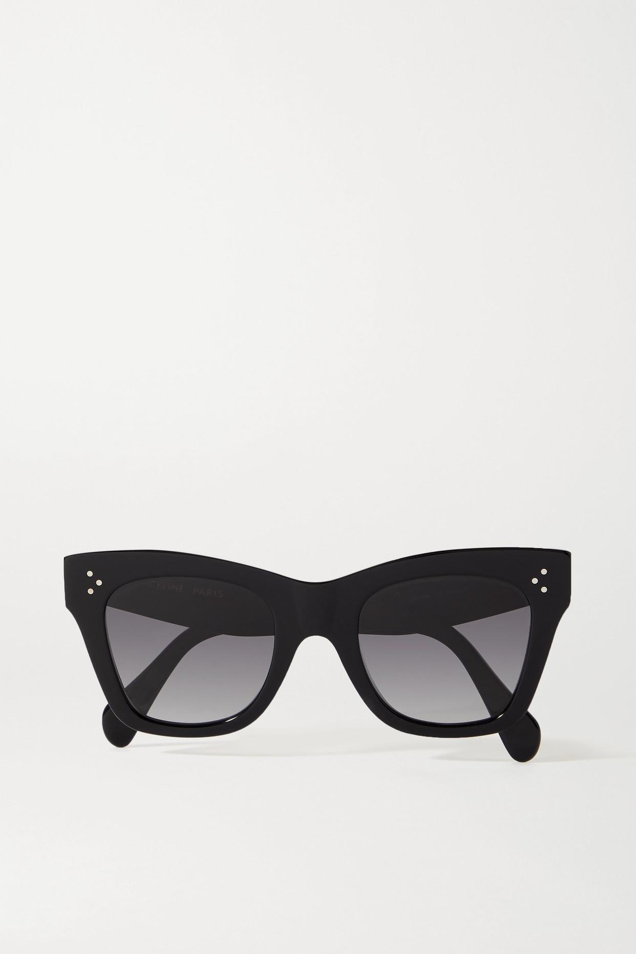 Celine Oversized Cat-eye Acetate Sunglasses in Black | Lyst