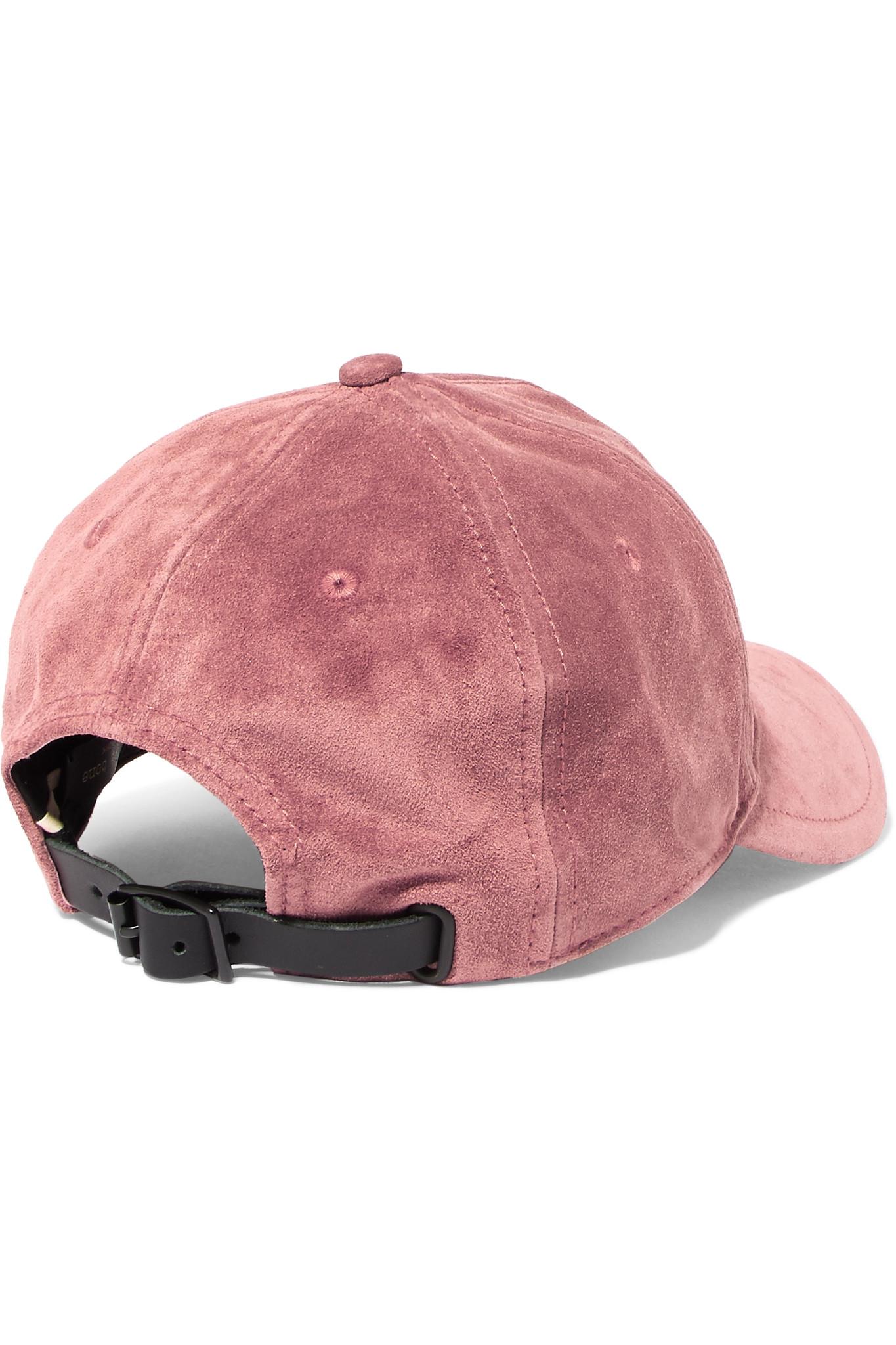 Suede Baseball Cap in Blush (Pink 