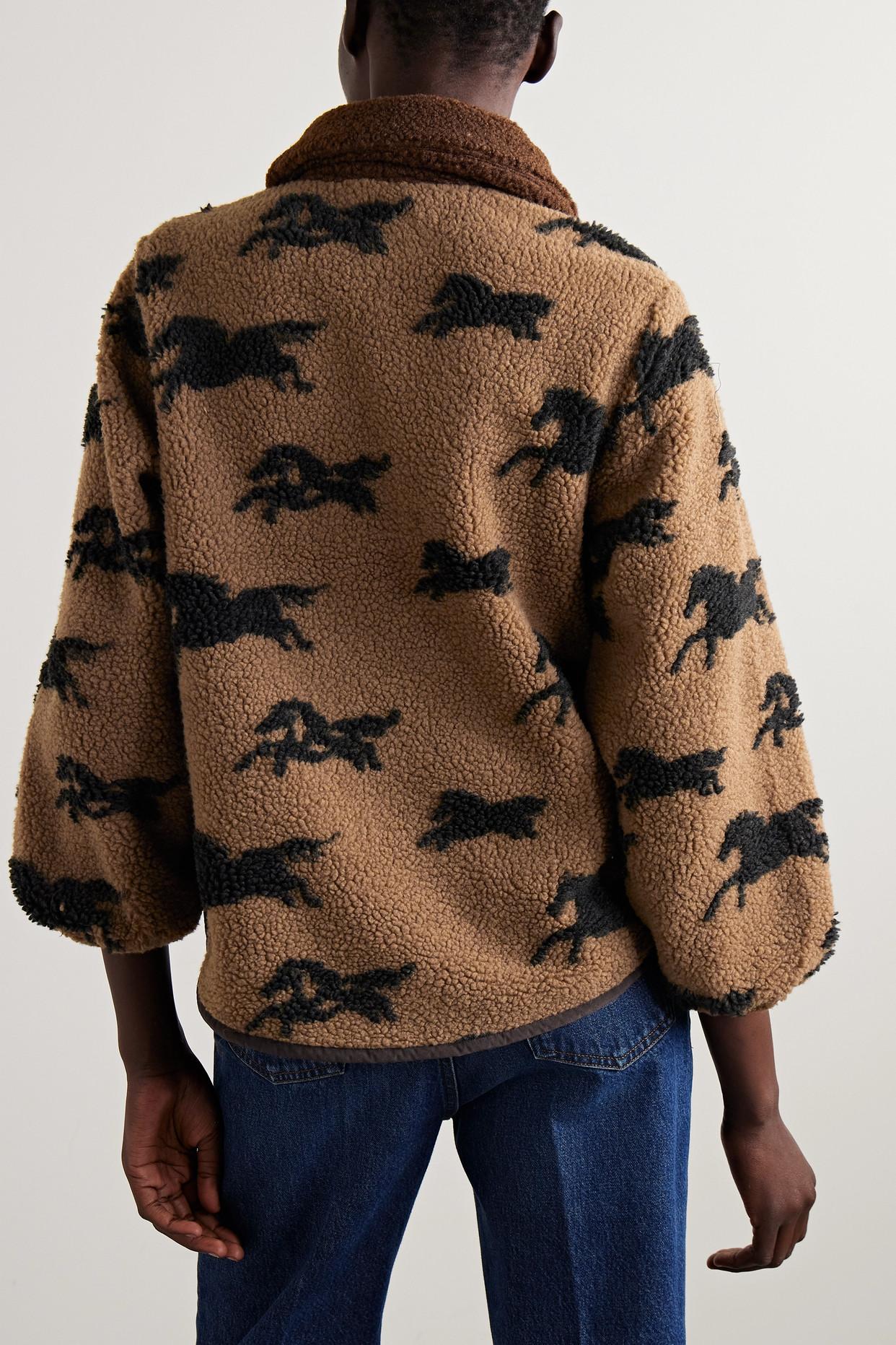 The Great The Pasture Printed Fleece Jacket in Brown