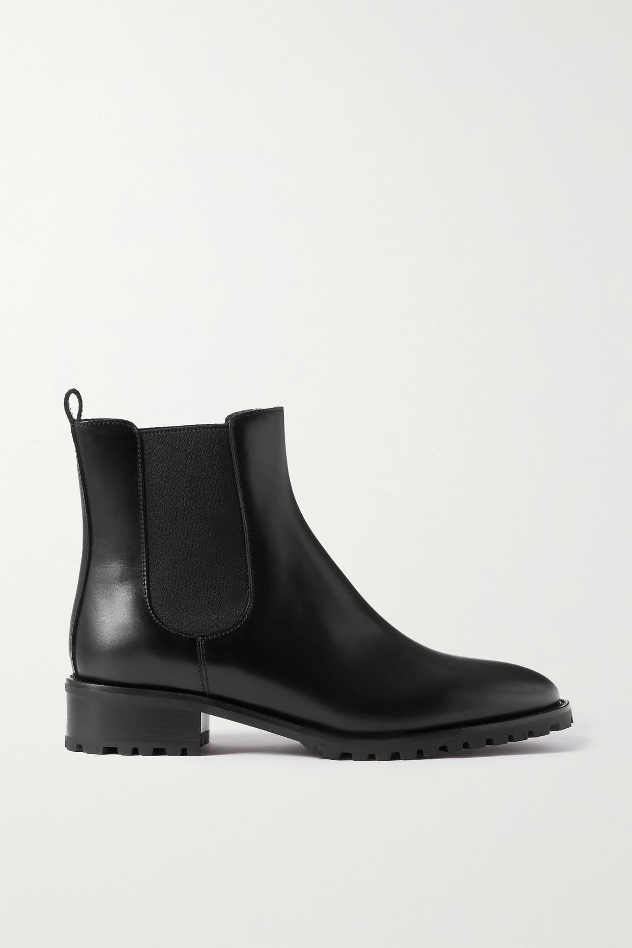 Manolo Blahnik Chelata 30 Leather Chelsea Boots in Black | Lyst Canada