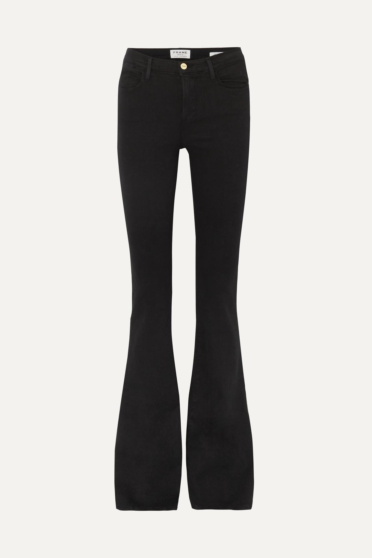 High Flare High-rise Jeans in Black 