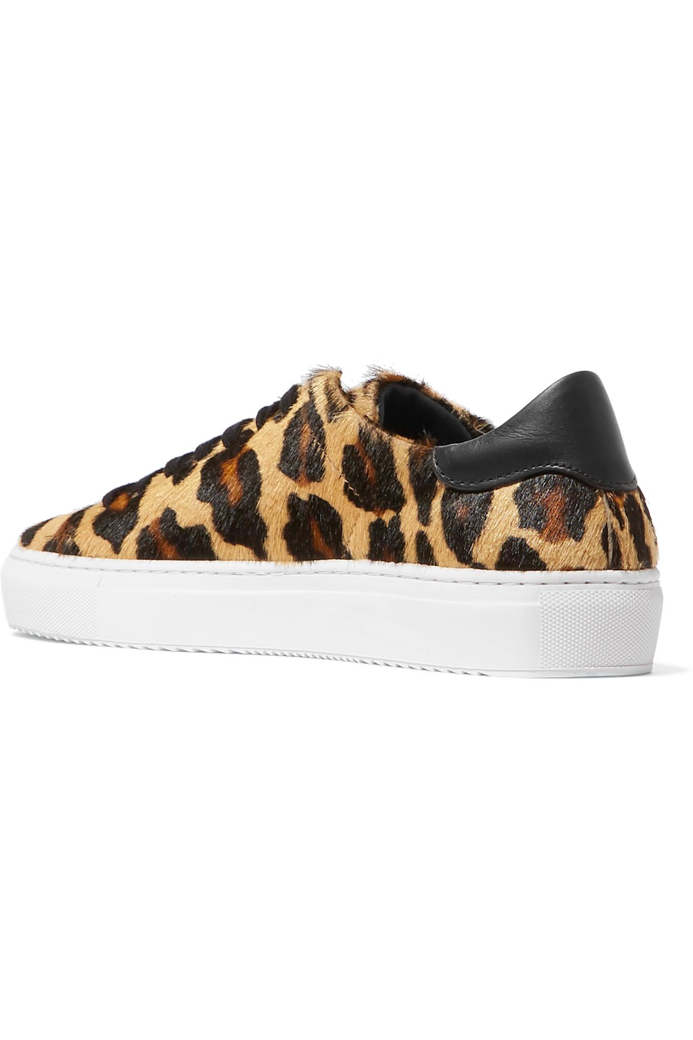 Axel Arigato Tennis Leather-trimmed Leopard-print Calf Hair Sneakers in ...