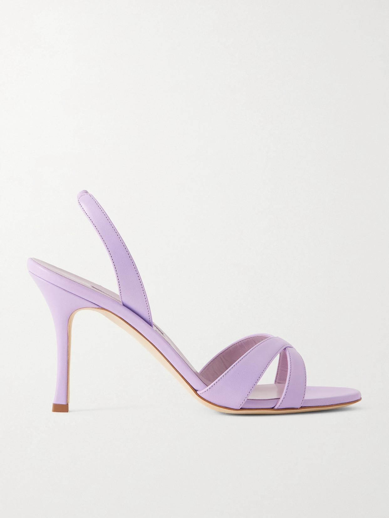 Sandales Plates Manolo Blahnik GISBA En Daim Sarcelle - Bijoux, Fermeture Zip, Taille 40 Neuves