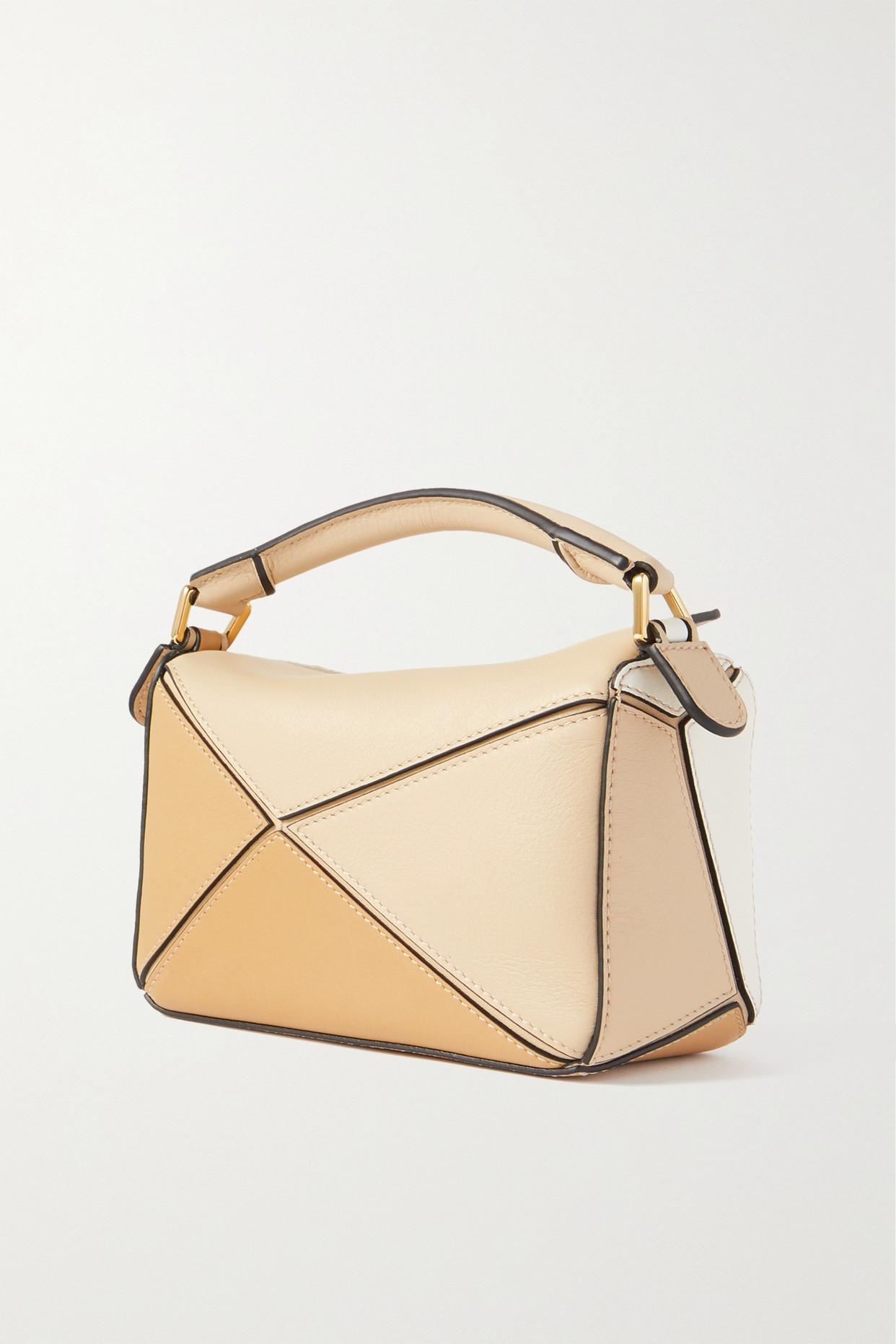 LOEWE Puzzle mini textured-leather shoulder bag