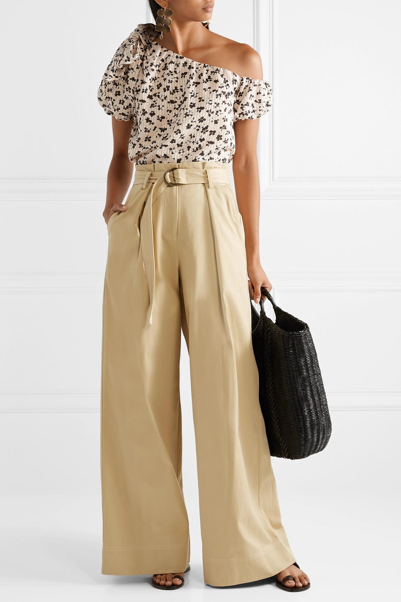 Ulla Johnson Rhodes And Cotton-blend Twill Wide-leg Pants in Beige ...