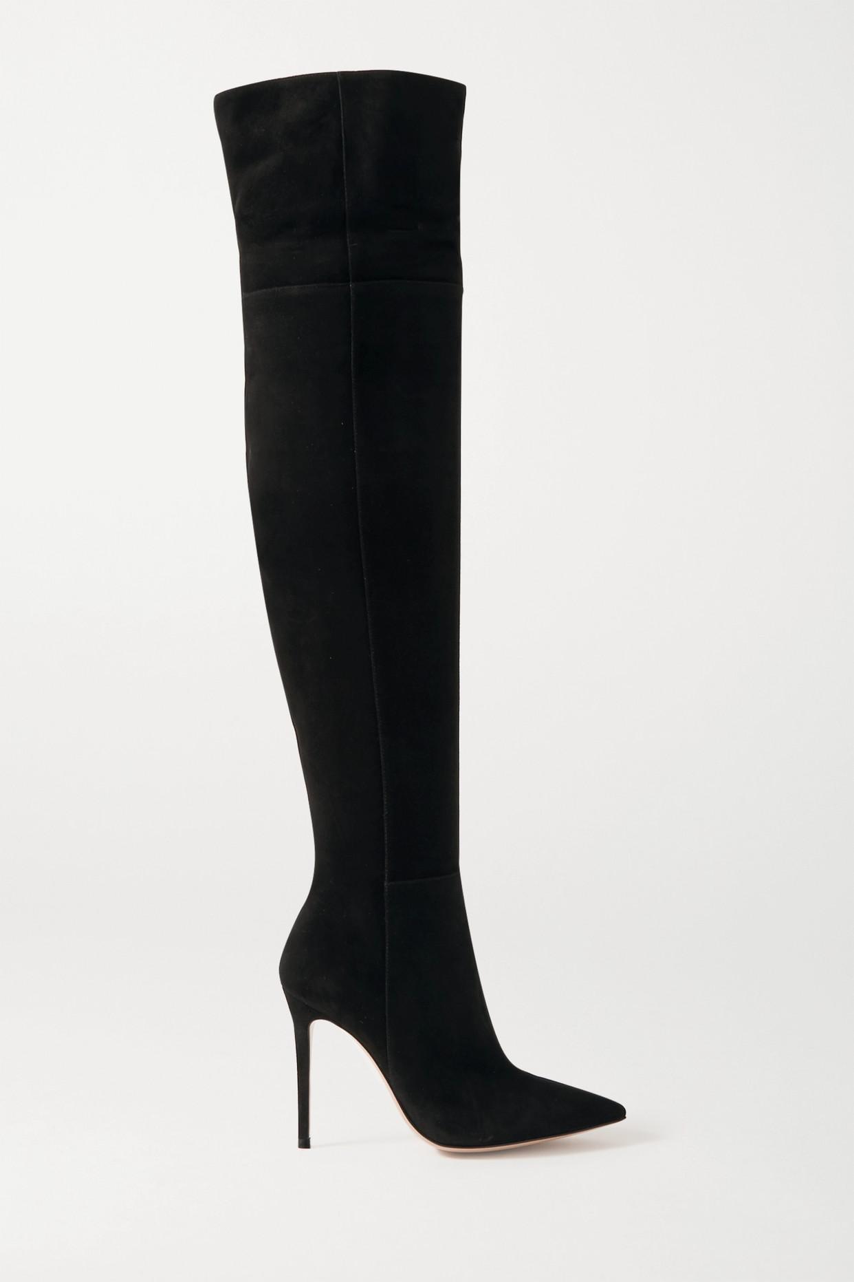 gianvito rossi suede knee boots