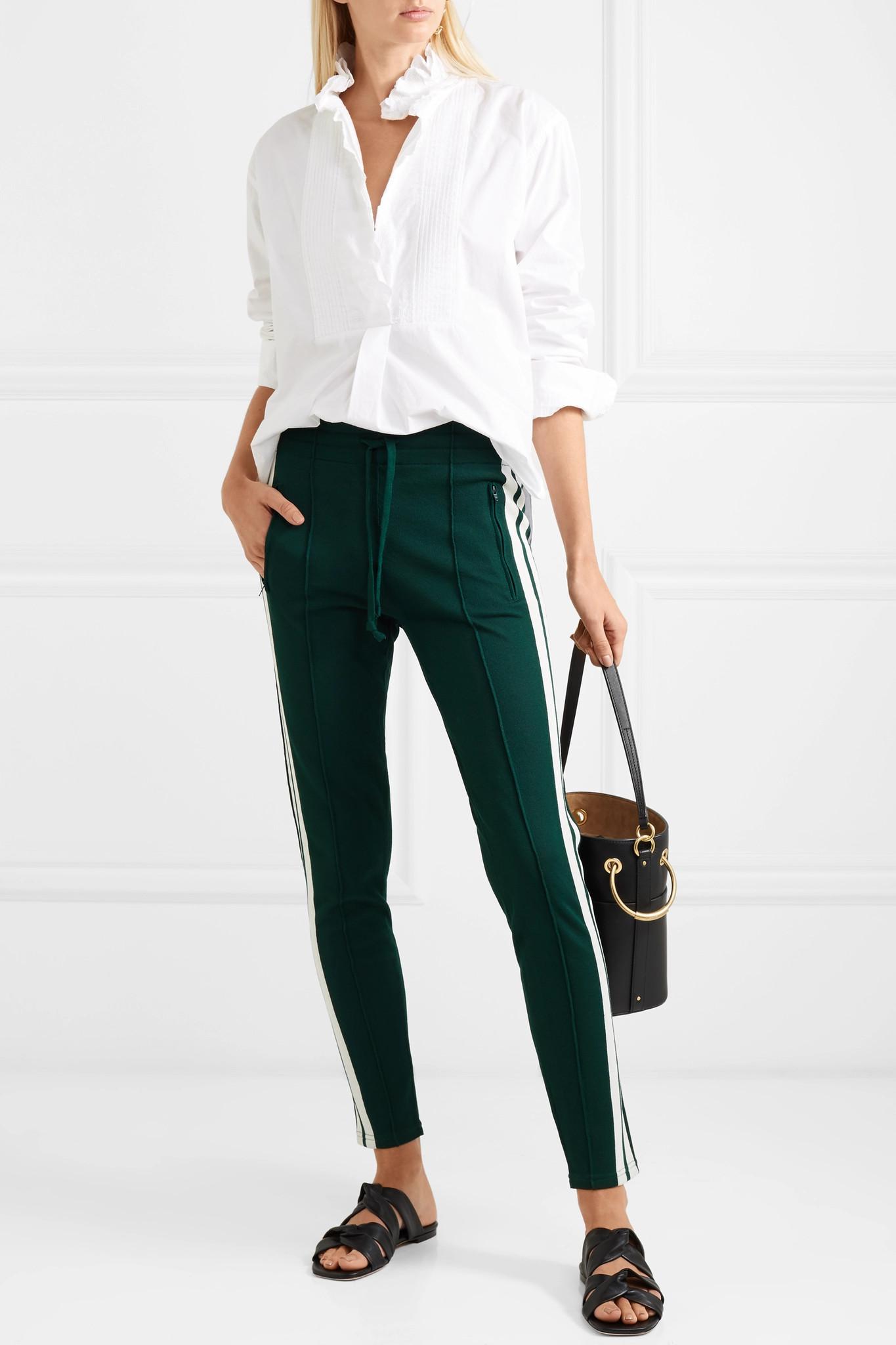 Étoile Marant Striped Jersey Track Pants in Forest Green (Green) - Lyst