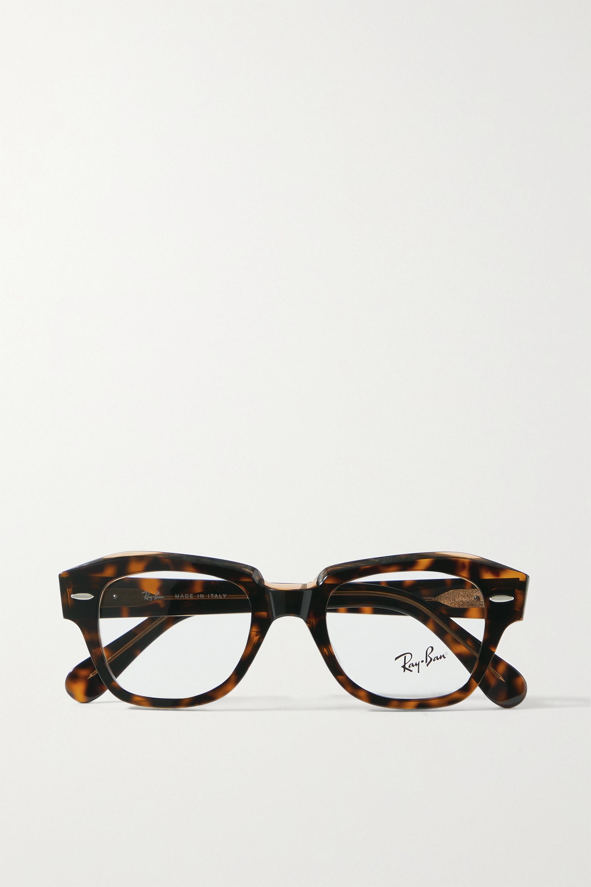 Ray-Ban State Street Square-frame Tortoiseshell Acetate Optical Glasses |  Lyst Australia