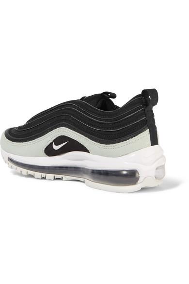 nike air max 97 premium sneakers in black cracked leather