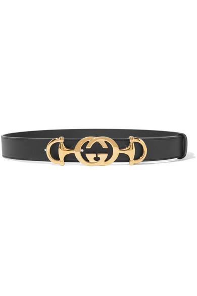 Gucci Leather Belt With Interlocking G 
