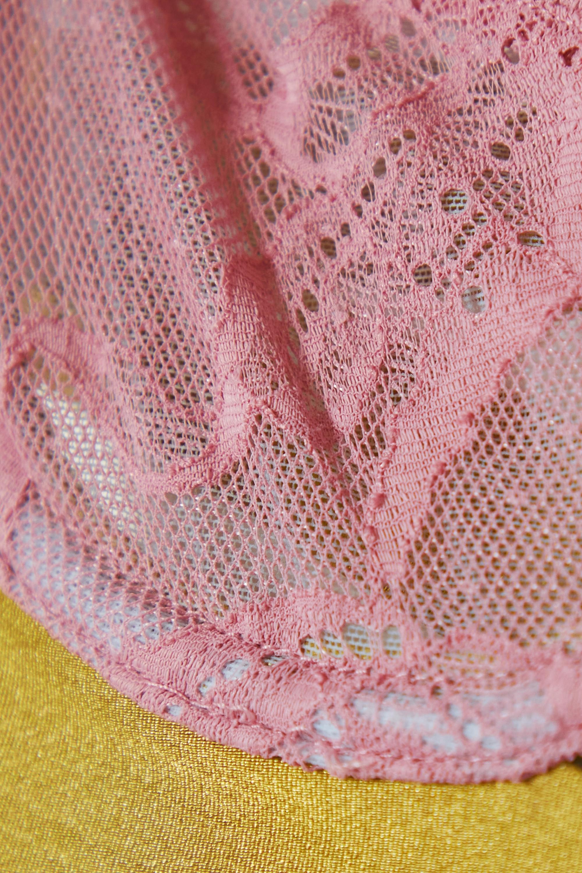 DORA LARSEN Rae satin-trimmed stretch recycled-lace underwired balconette  bra