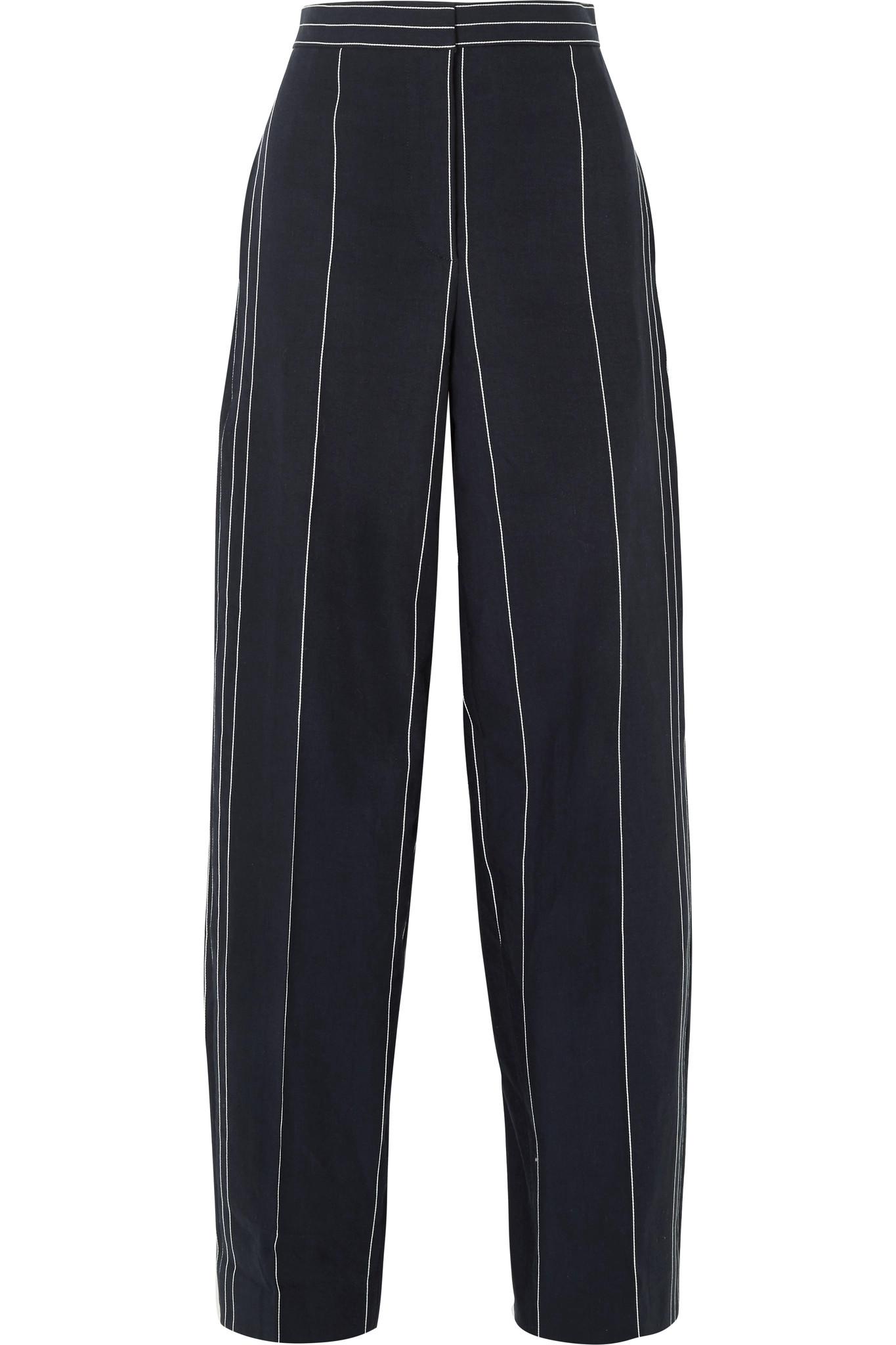 En À Rayures Coton Cedric Lin Mélangés Pantalon Large Et Lyst bgyv76YIf