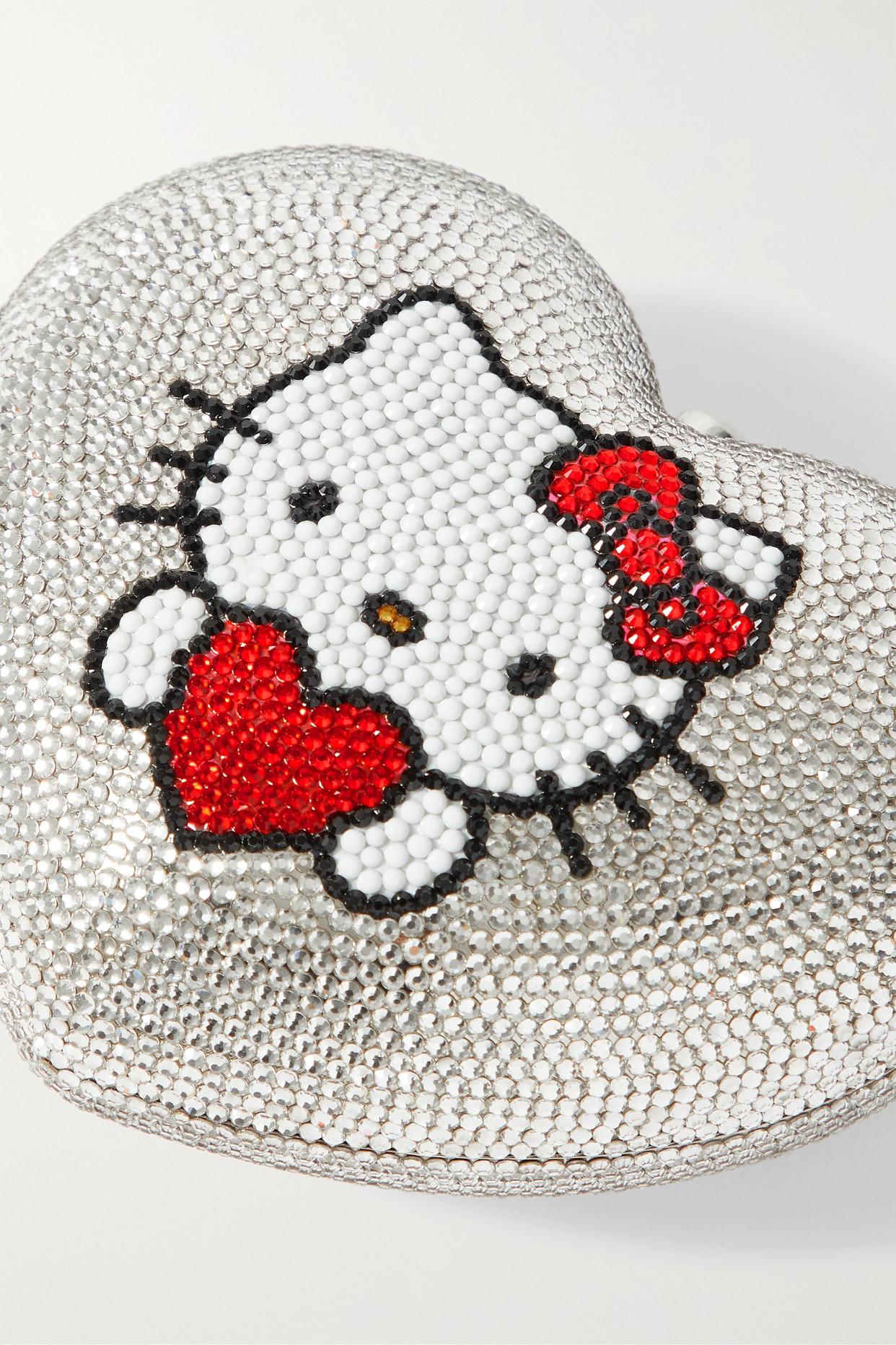 Judith Leiber + Hello Kitty Crystal-embellished Silver-tone Clutch in Blue  | Lyst