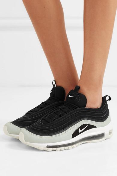 Nike Air Max 97 Premium Suede And Mesh Sneakers in Black - Lyst