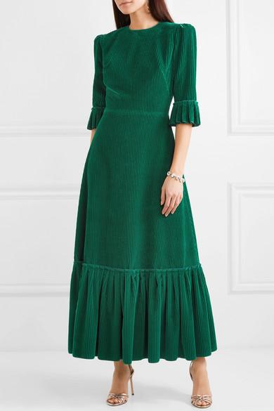 emerald green cotton dress