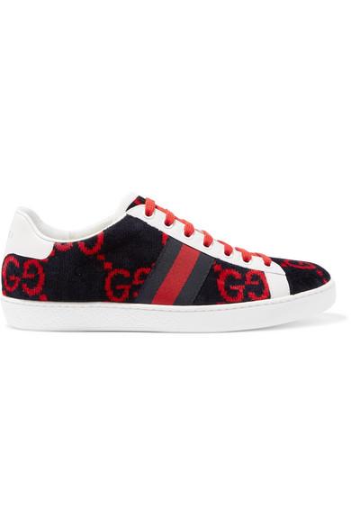 Gucci Ace GG Terry Cloth Sneakers in Blue | Lyst