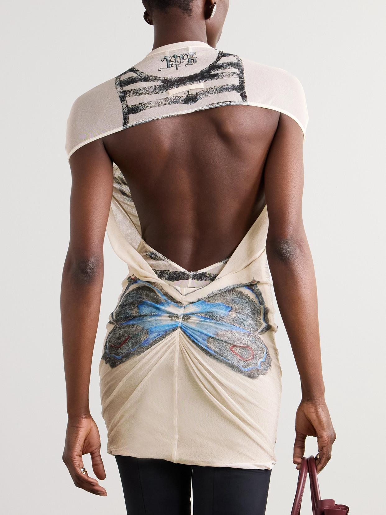 slim fit dress slacks Jean Paul Gaultier Soleil Vintage Mesh Haltered Maxi Dress 1990s main image 0