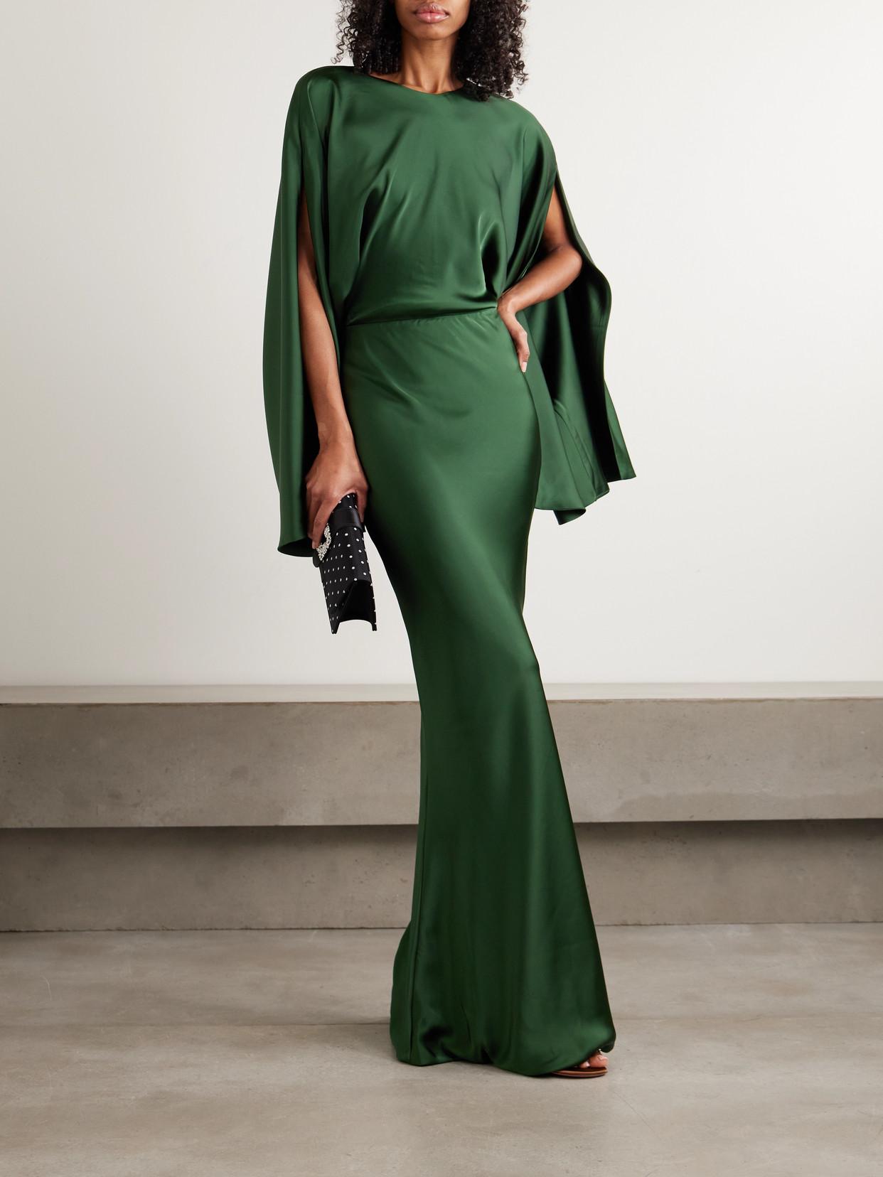 norma kamali reverse obie satin maxi dress Norma Kamali Reverse Obie Gown