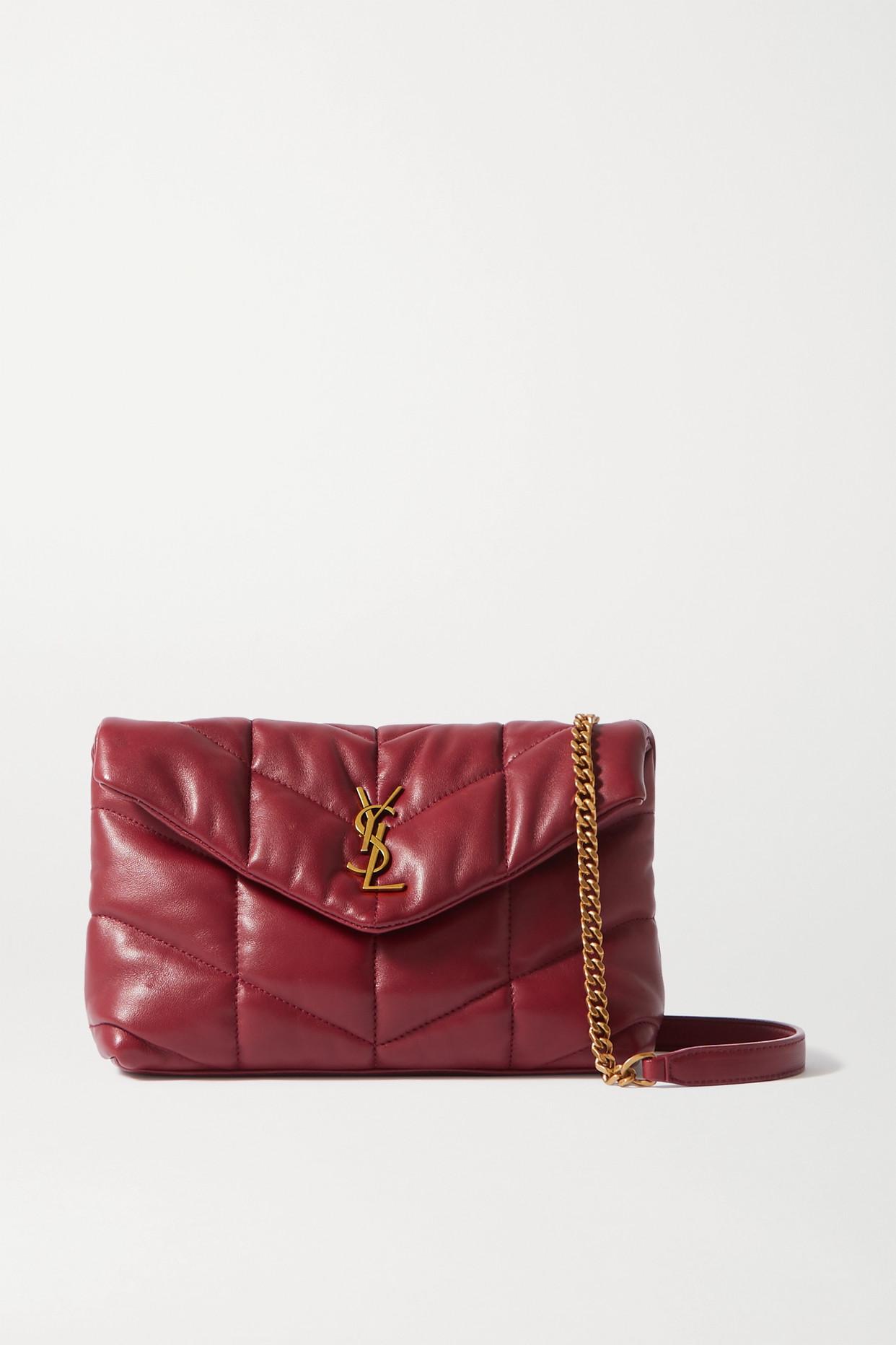Saint Laurent Loulou Puffer Small Shoulder Bag in Red