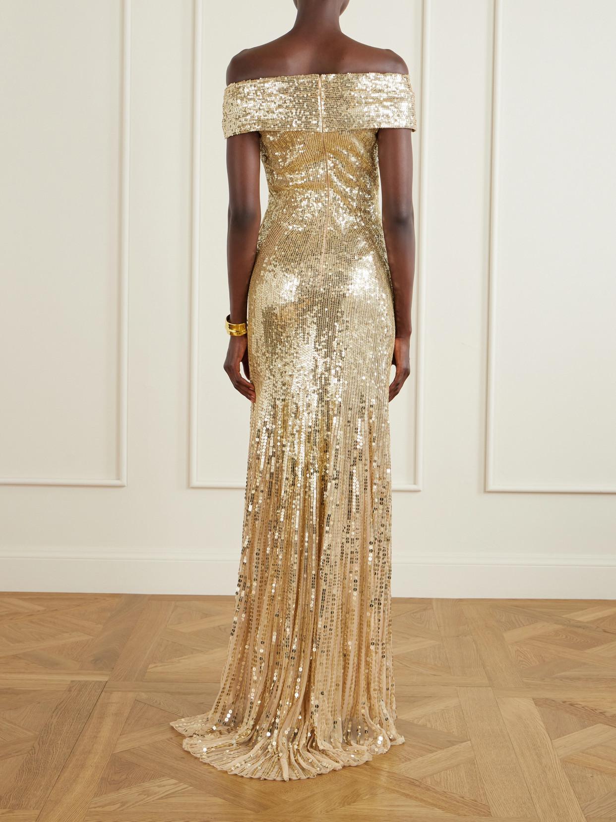 Designer Gold Evening Dresses for Women - Up to 74% off | Lyst