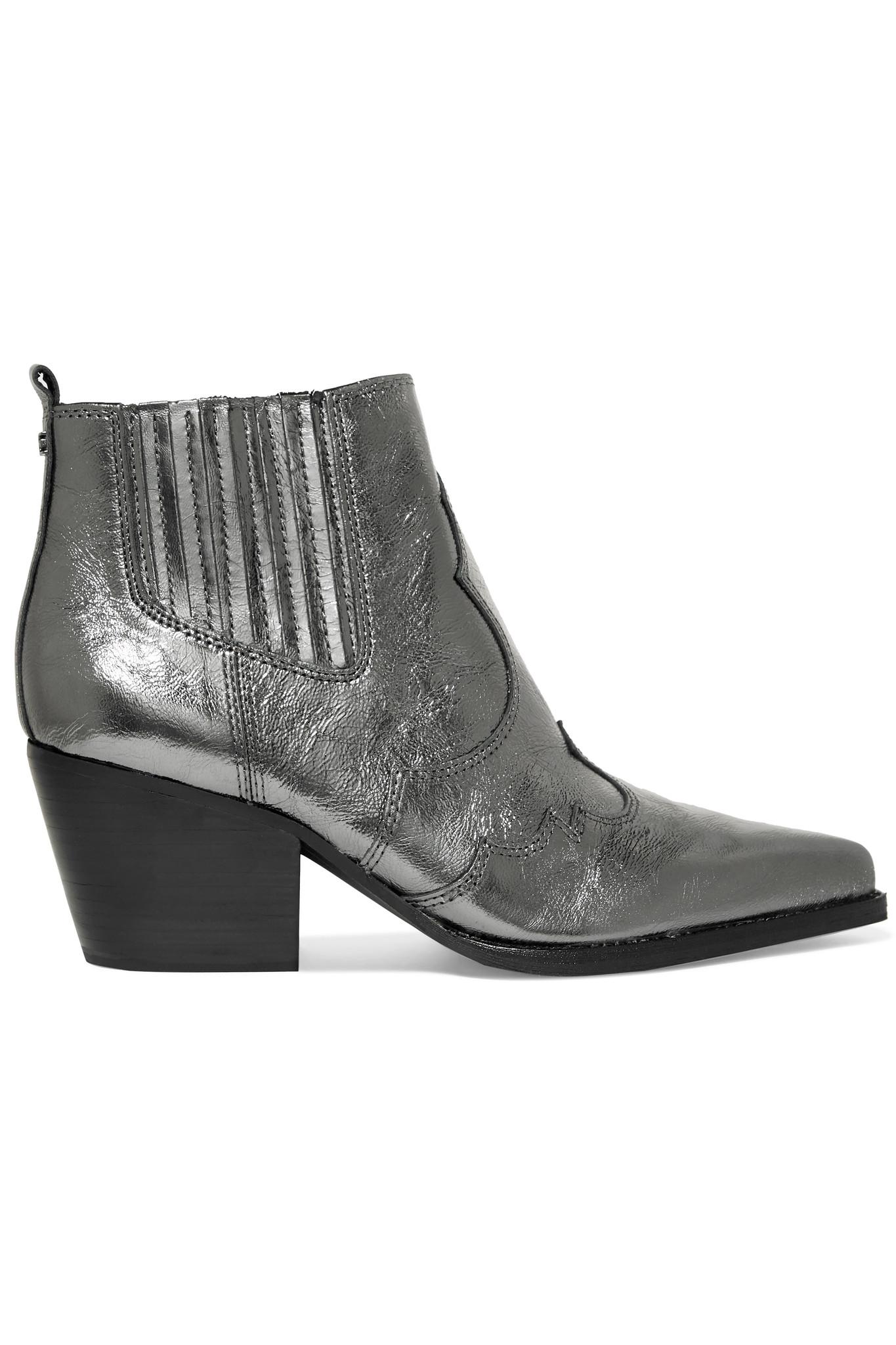 winona metallic rhinestone booties