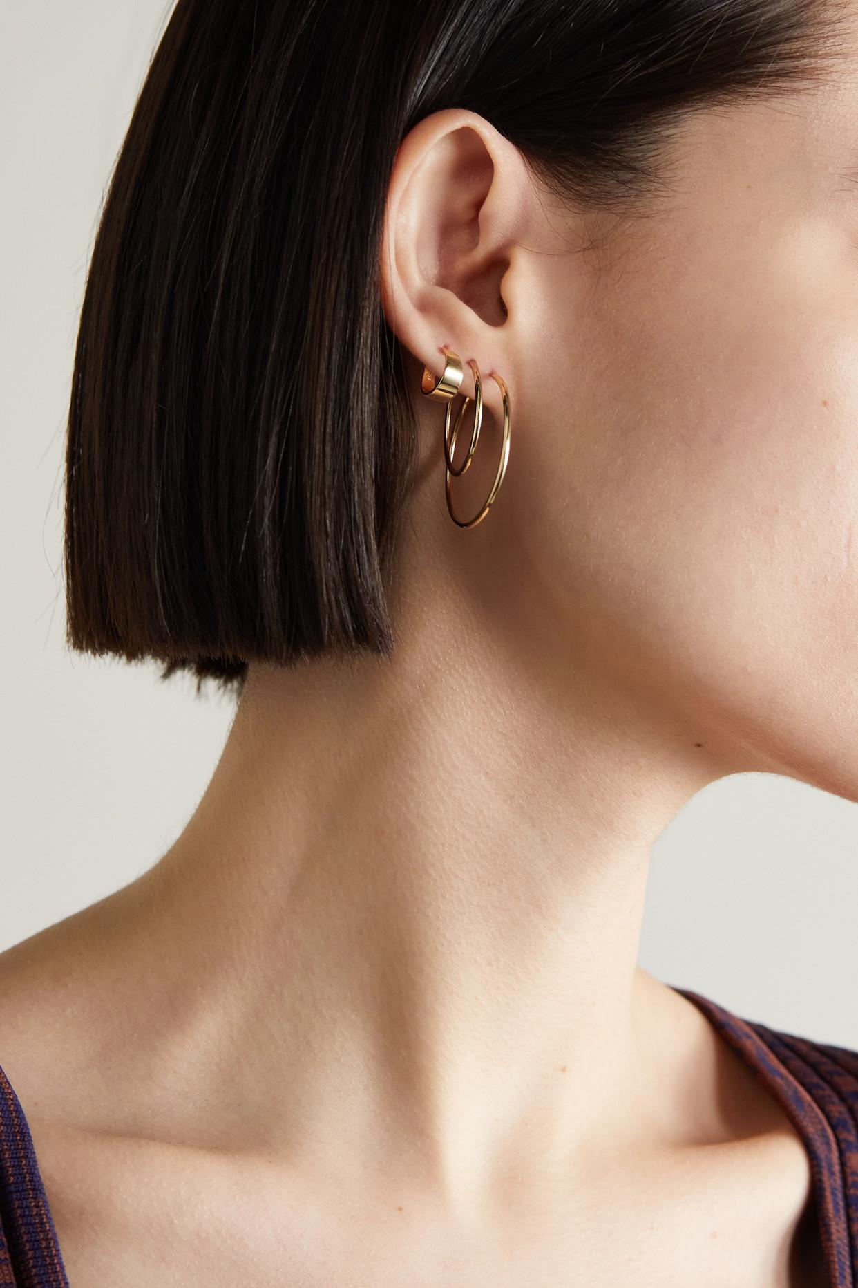 10 karat gold on sale large hoop earrings