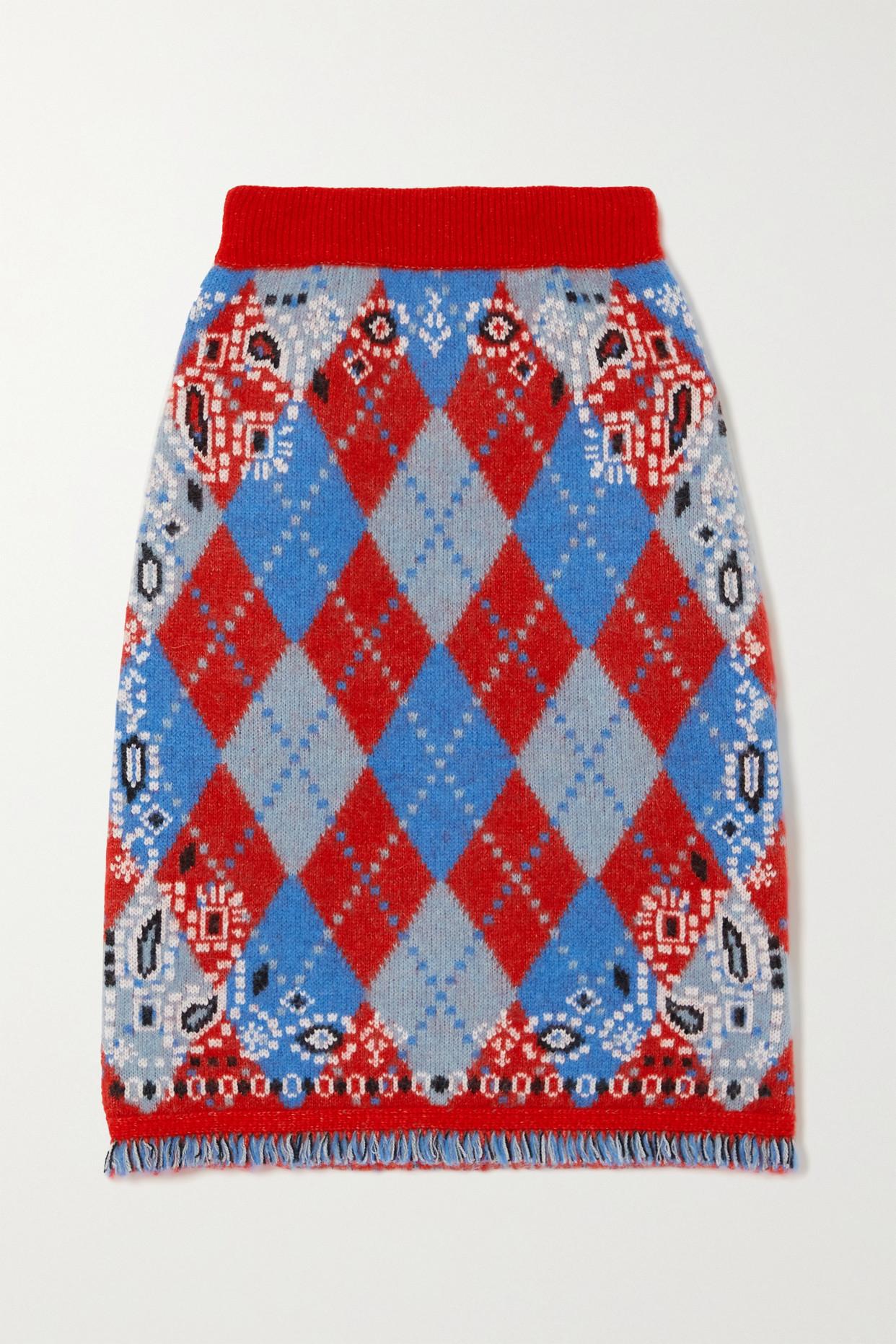 Alanui Bandana Fringed Jacquard-knit 