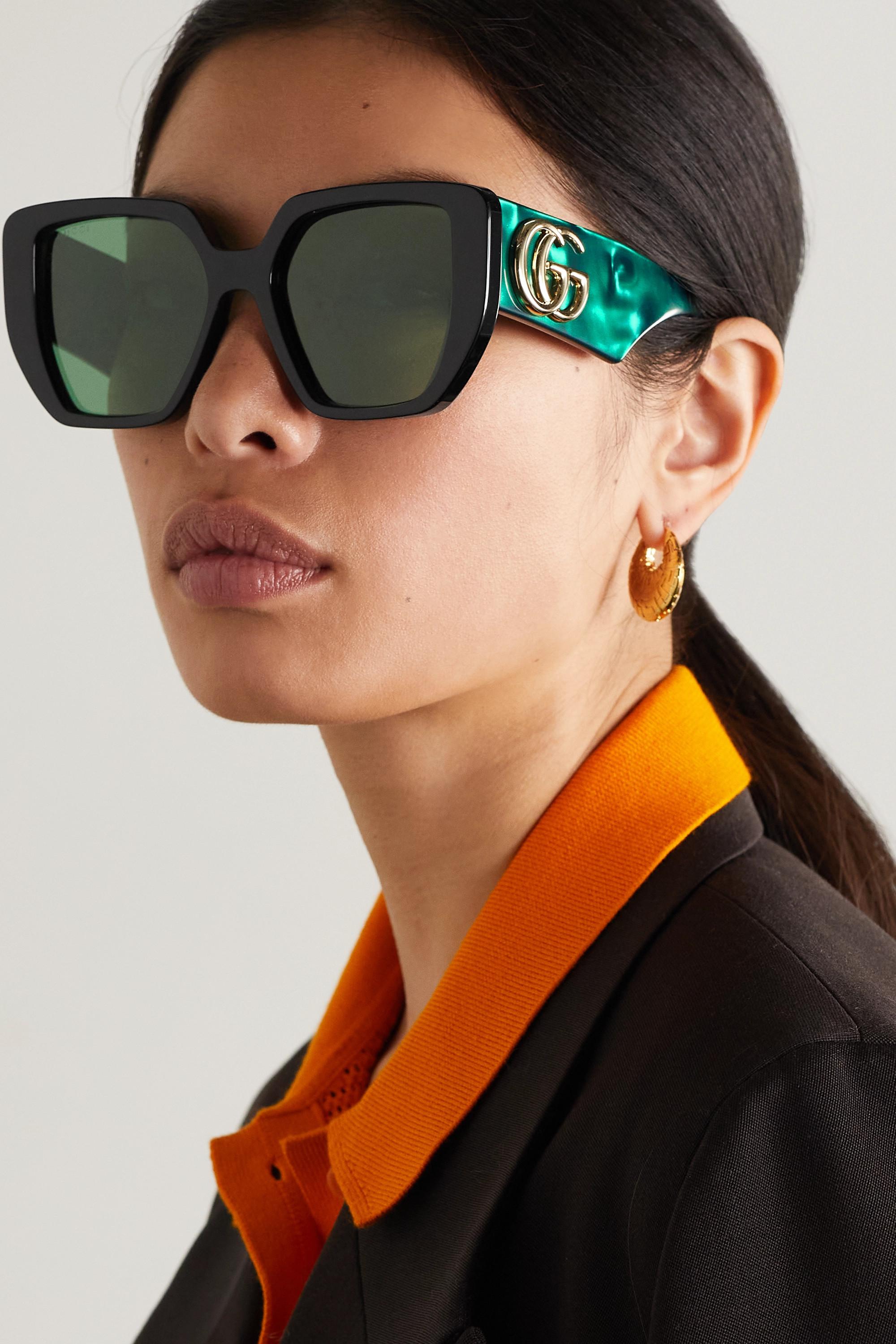Gucci Generation Oversized-sonnenbrille Mit Eckigem Rahmen Aus Azetat in Schwarz - Lyst