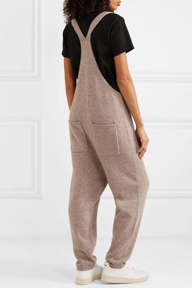 HATCH The Knit Wool-blend Overalls in Brown | Lyst
