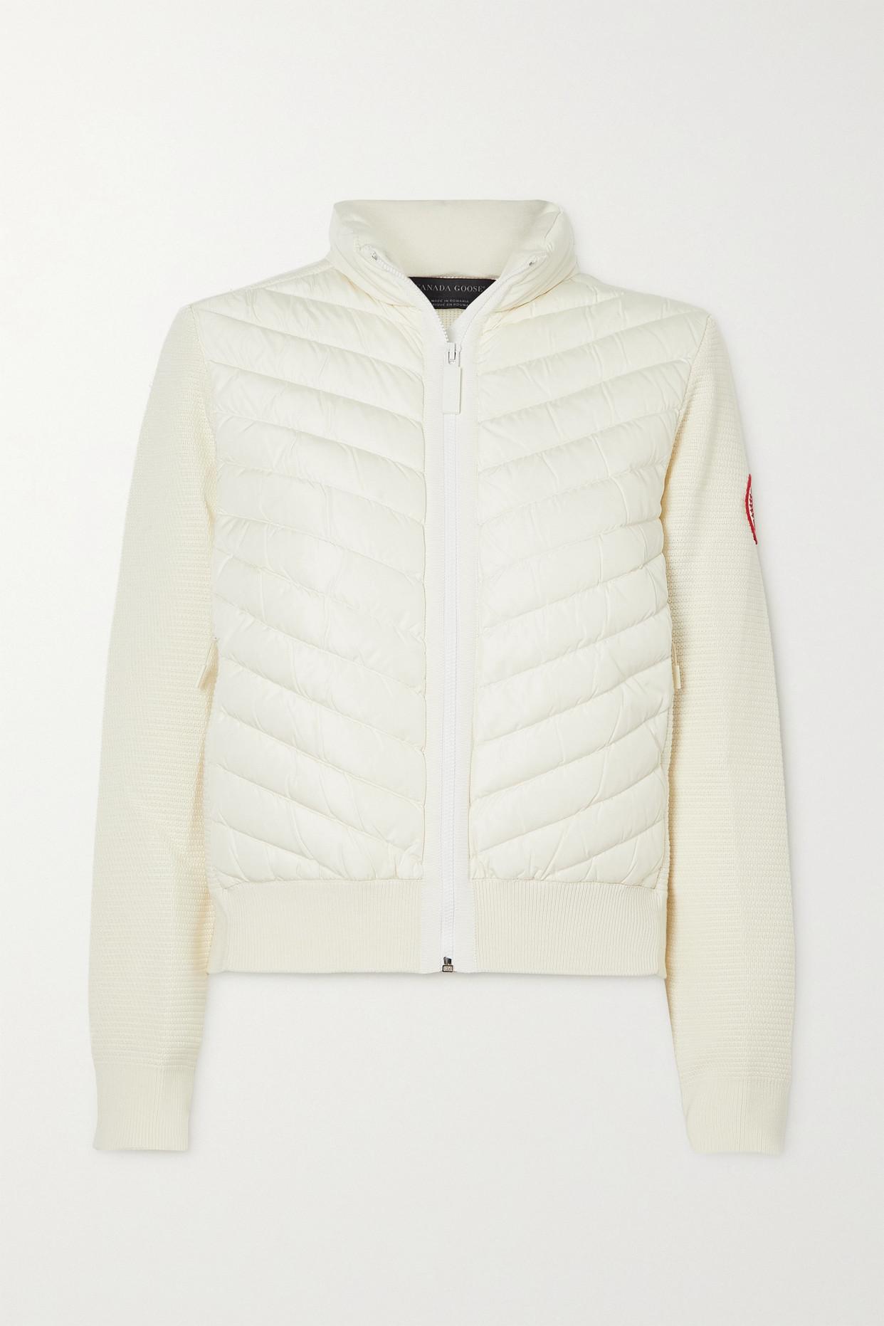 Canada Goose Hybridge Paneled Wool And Quilted Shell Down Jacket in Natural  | Lyst