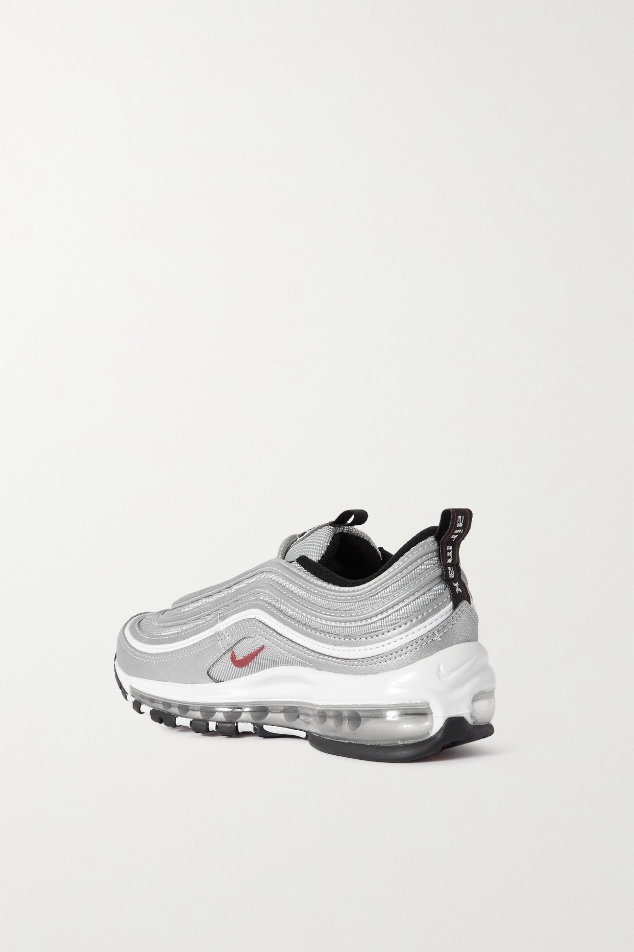 Nike Air Max 97 Og Metallic Mesh And Faux Leather Sneakers in Gray | Lyst