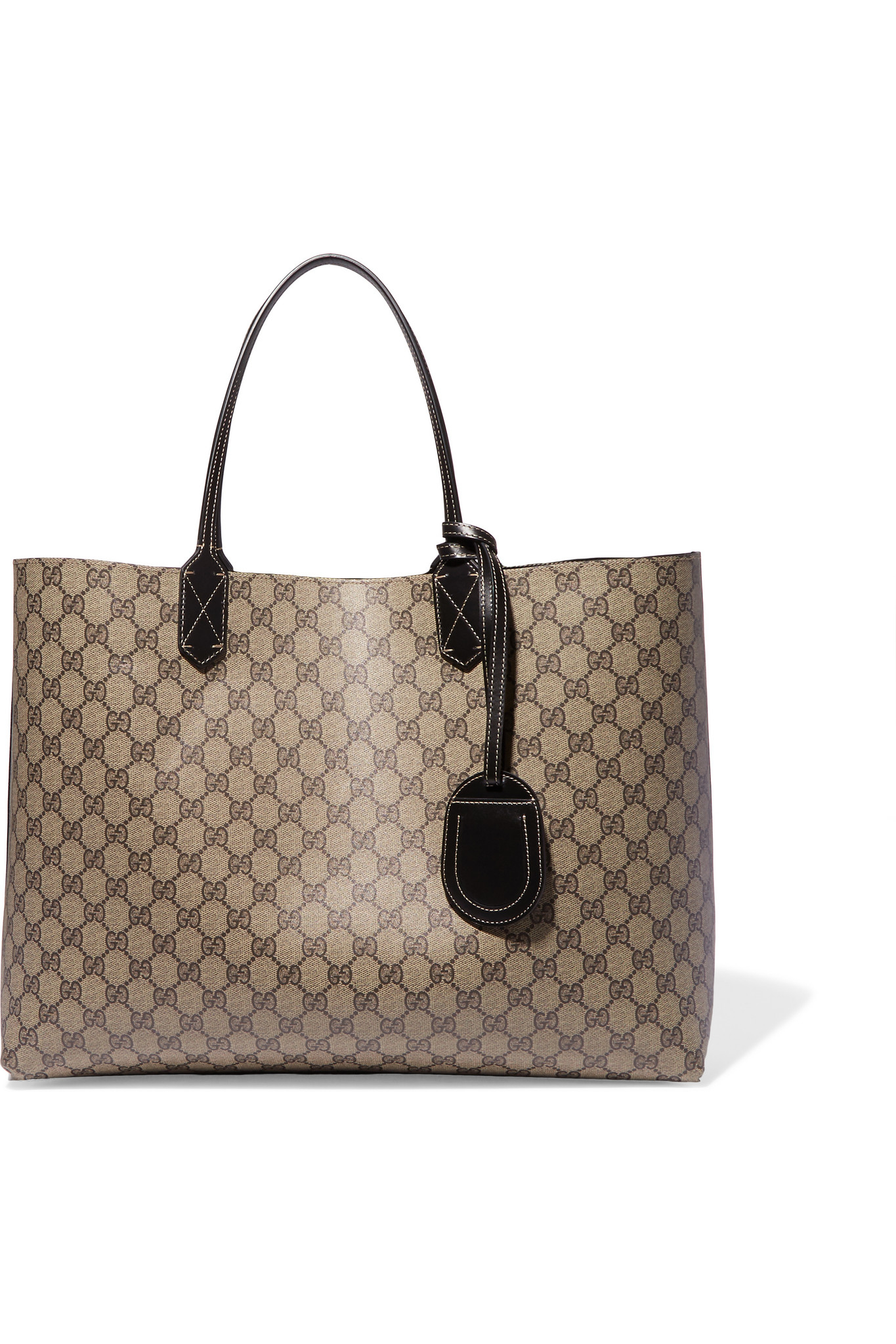 Gucci Turnaround Medium Reversible Leather Tote in Natural | Lyst