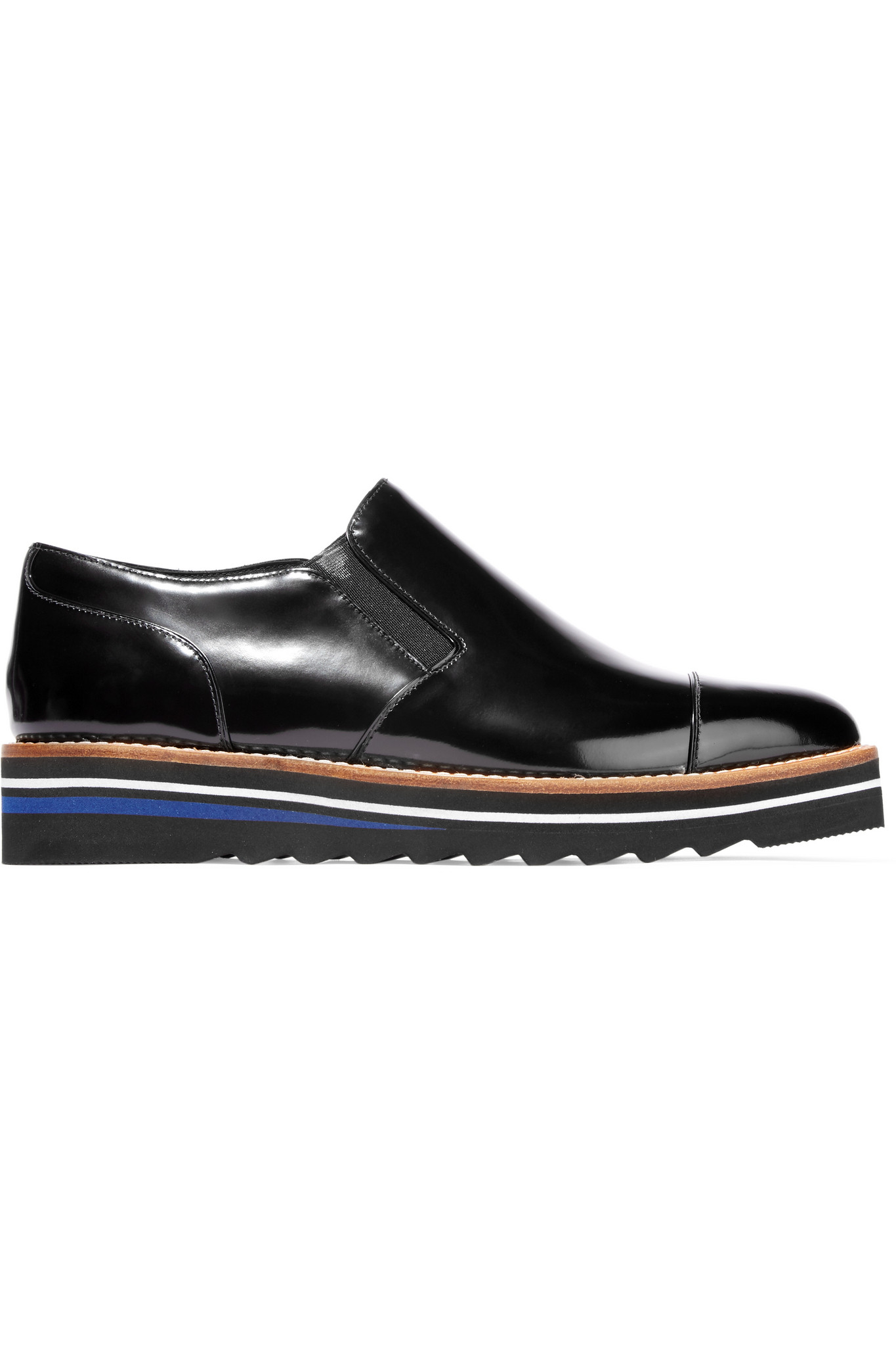 vince alona patent leather platform loafers in black lyst vince alona patent leather platform loafers in black lyst