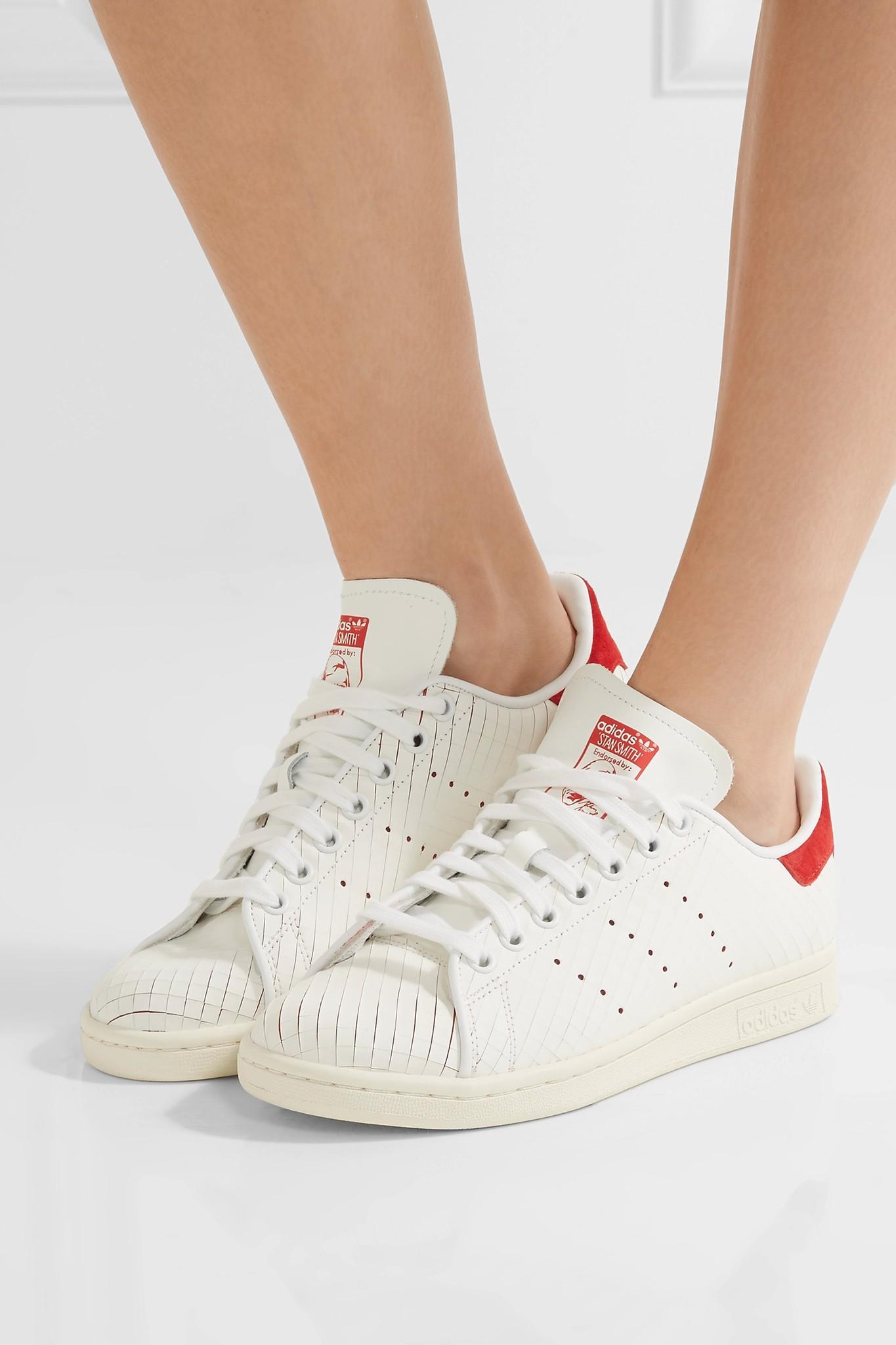 adidas originals stan smith suede red white