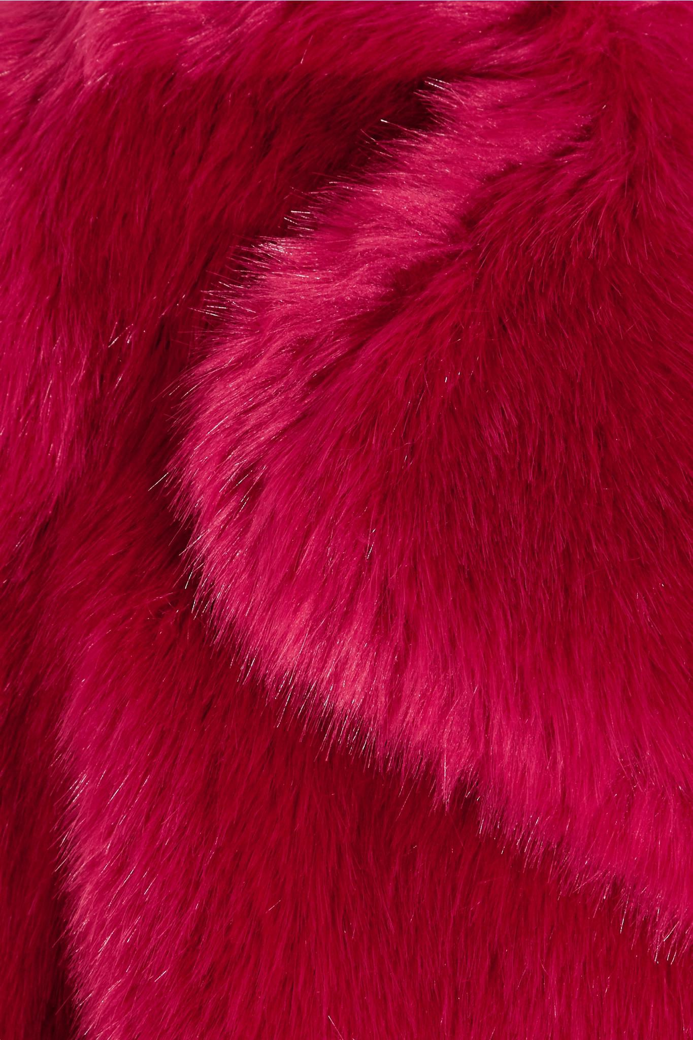 MICHAEL Michael Kors Faux Fur Coat in Pink | Lyst