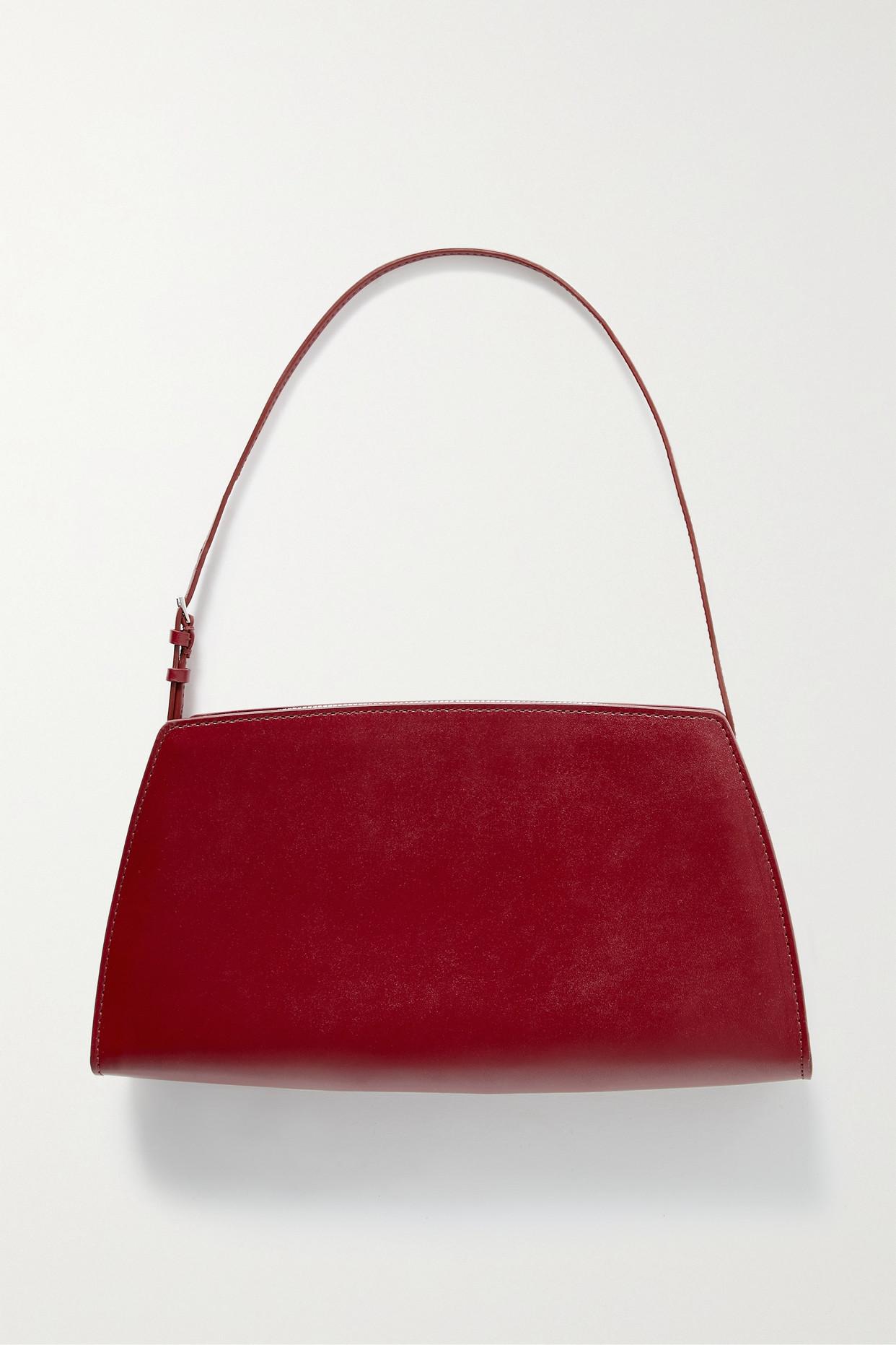 The Row Dalia Glossed-leather Shoulder Bag in Red