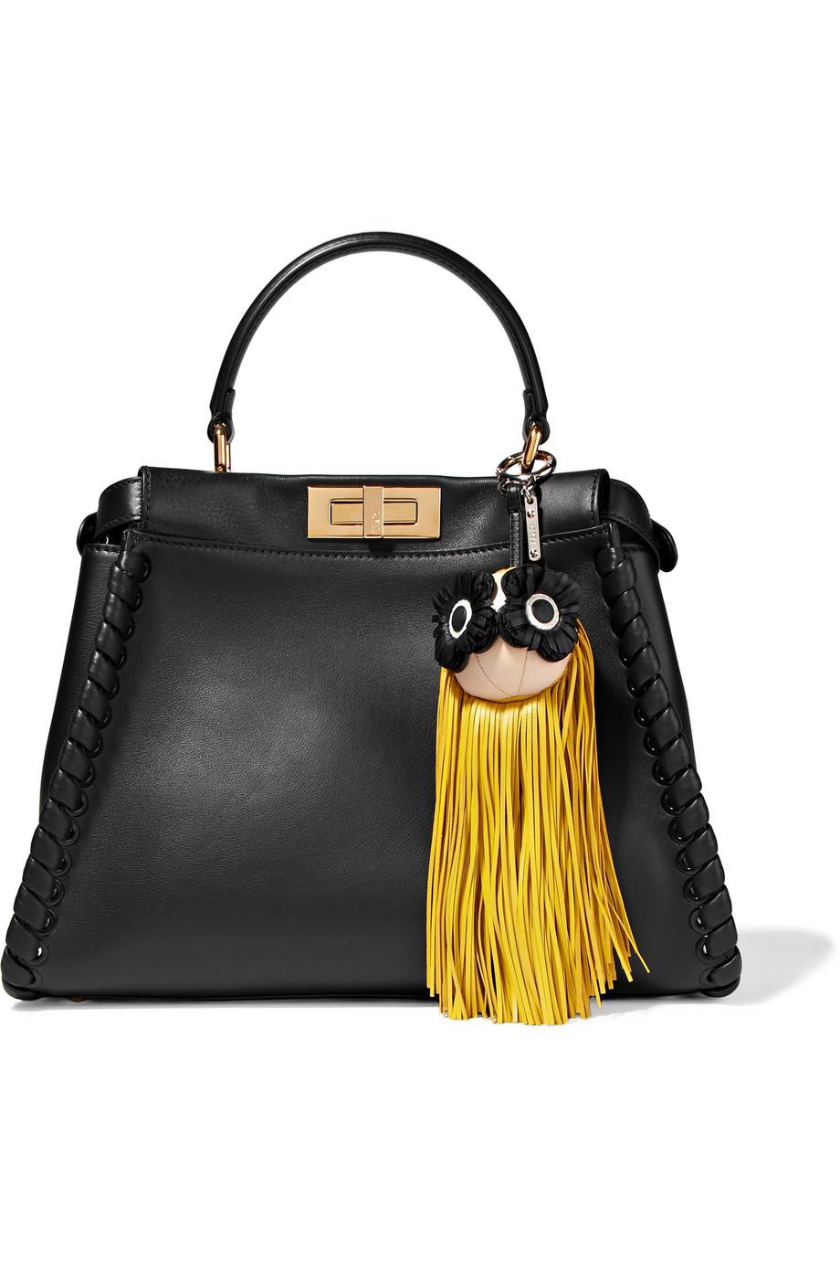 Fendi Fringed Leather Bag Charm in Yellow - Lyst