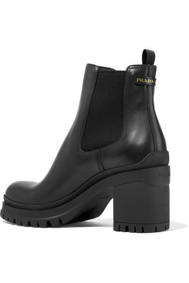 prada 55 leather ankle boots