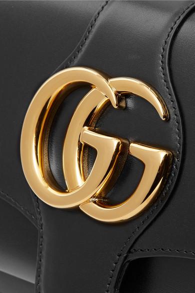 Gucci Arli Small Leather Shoulder Bag in Black | Lyst