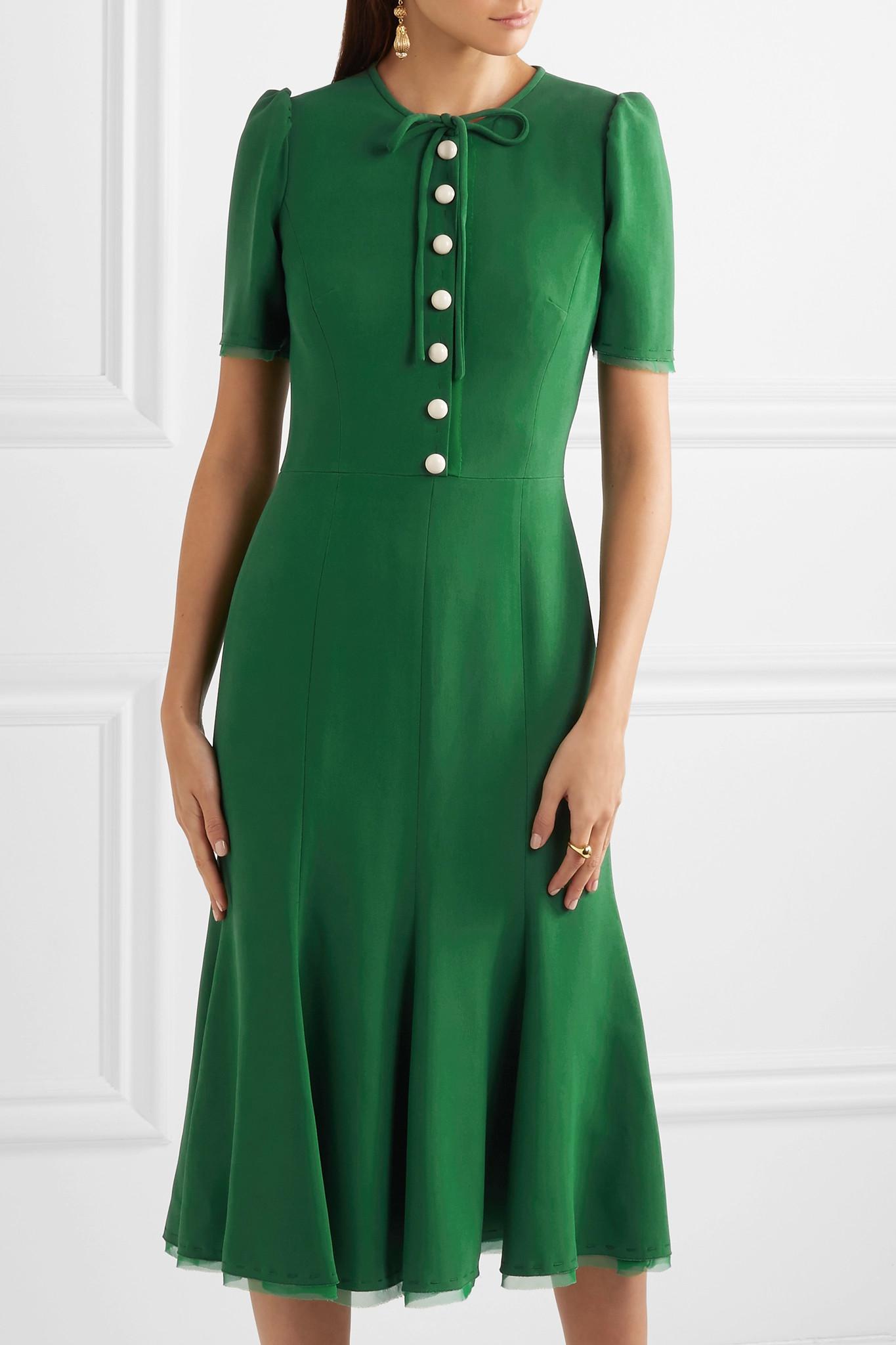 dolce and gabbana green dress