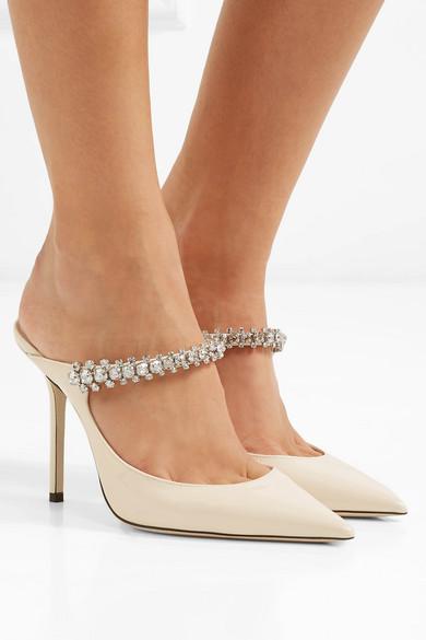 bing crystal embellished mule