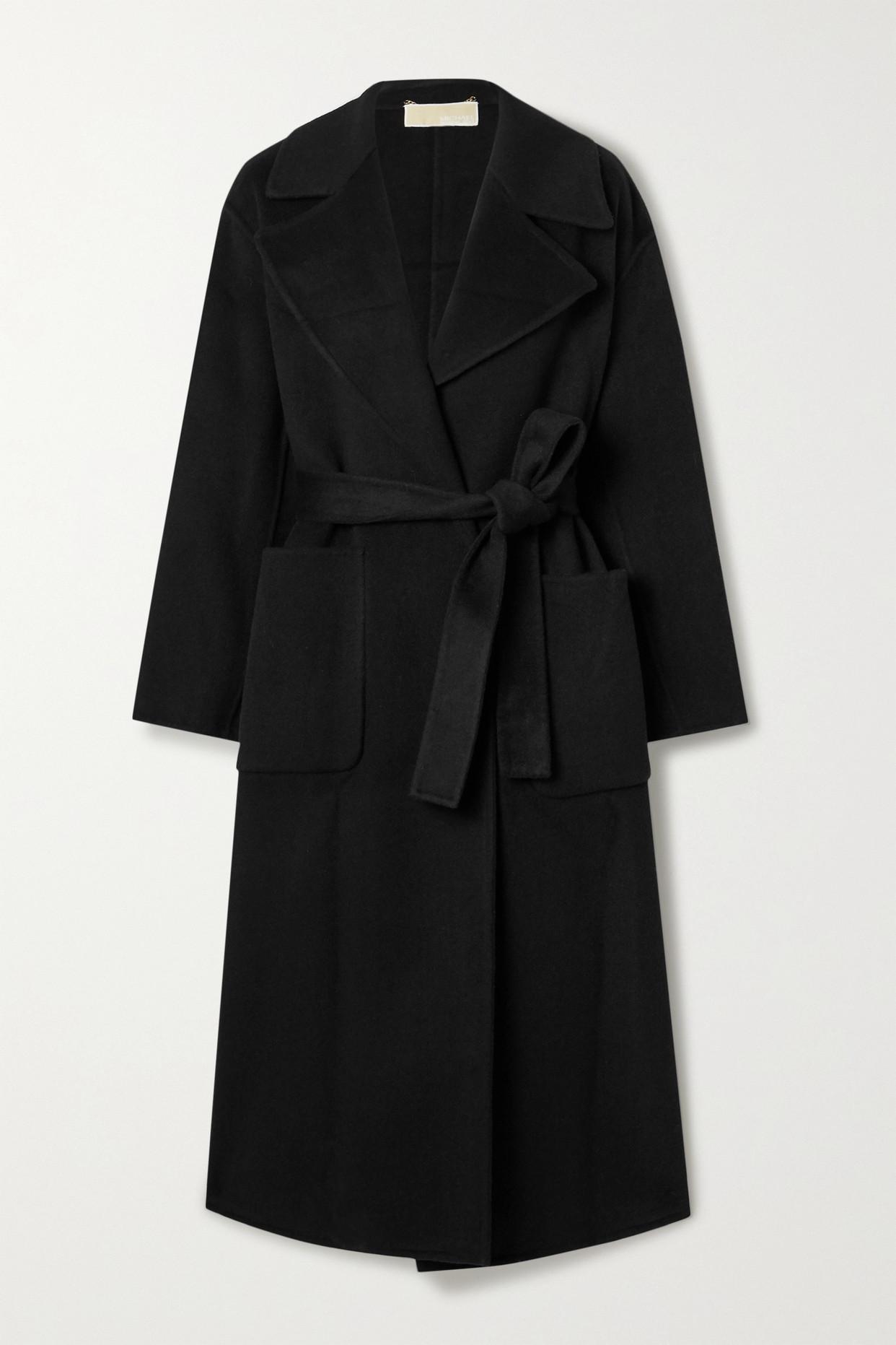 Michael kors sale black wool coat