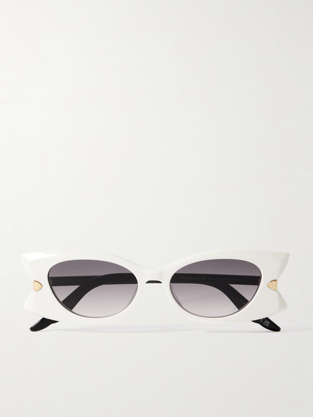 Dior Diorbutterfly S2I Cat-Eye Acetate Sunglasses in White | Lyst