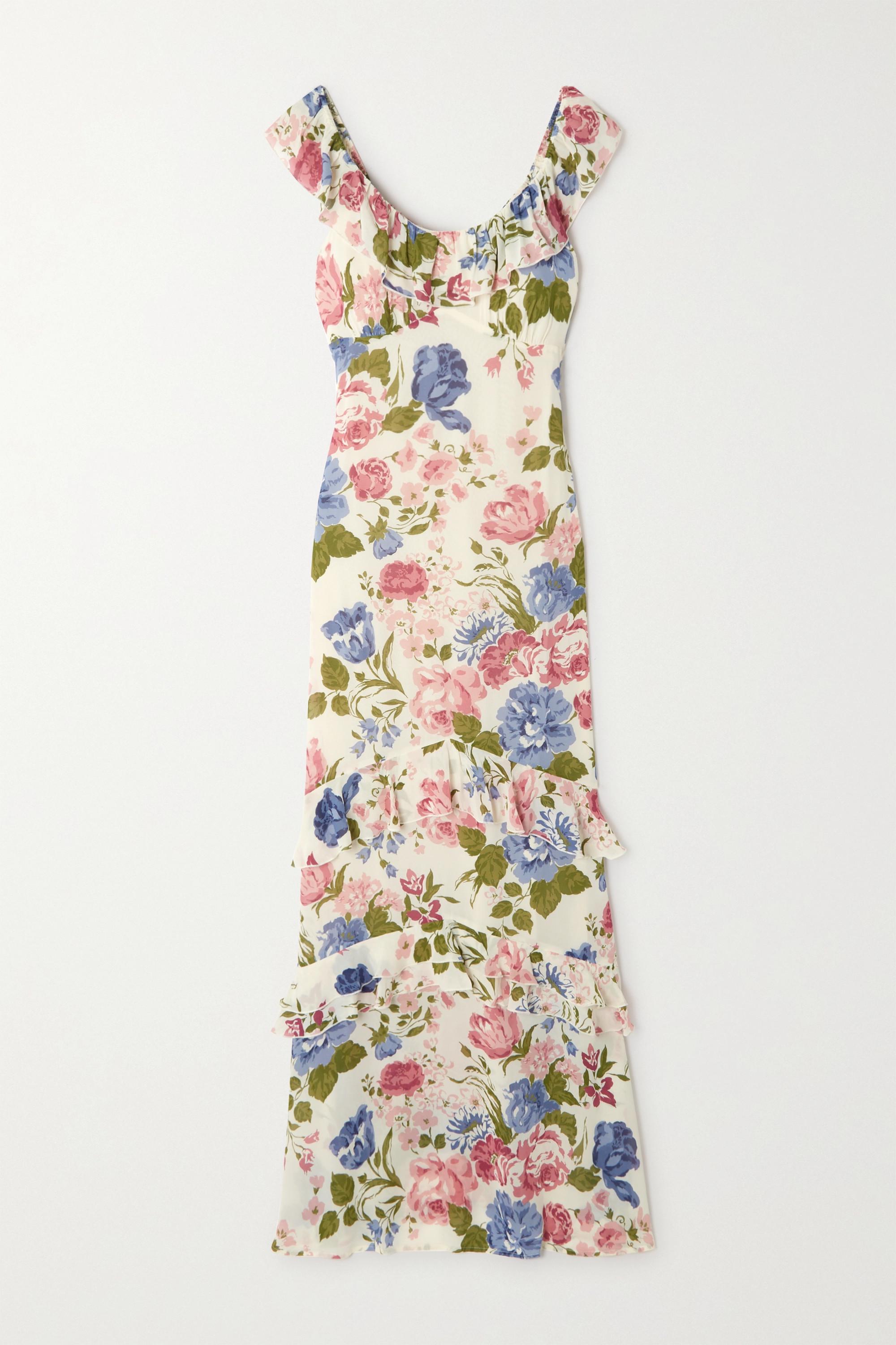 Reformation floral shop maxi dress